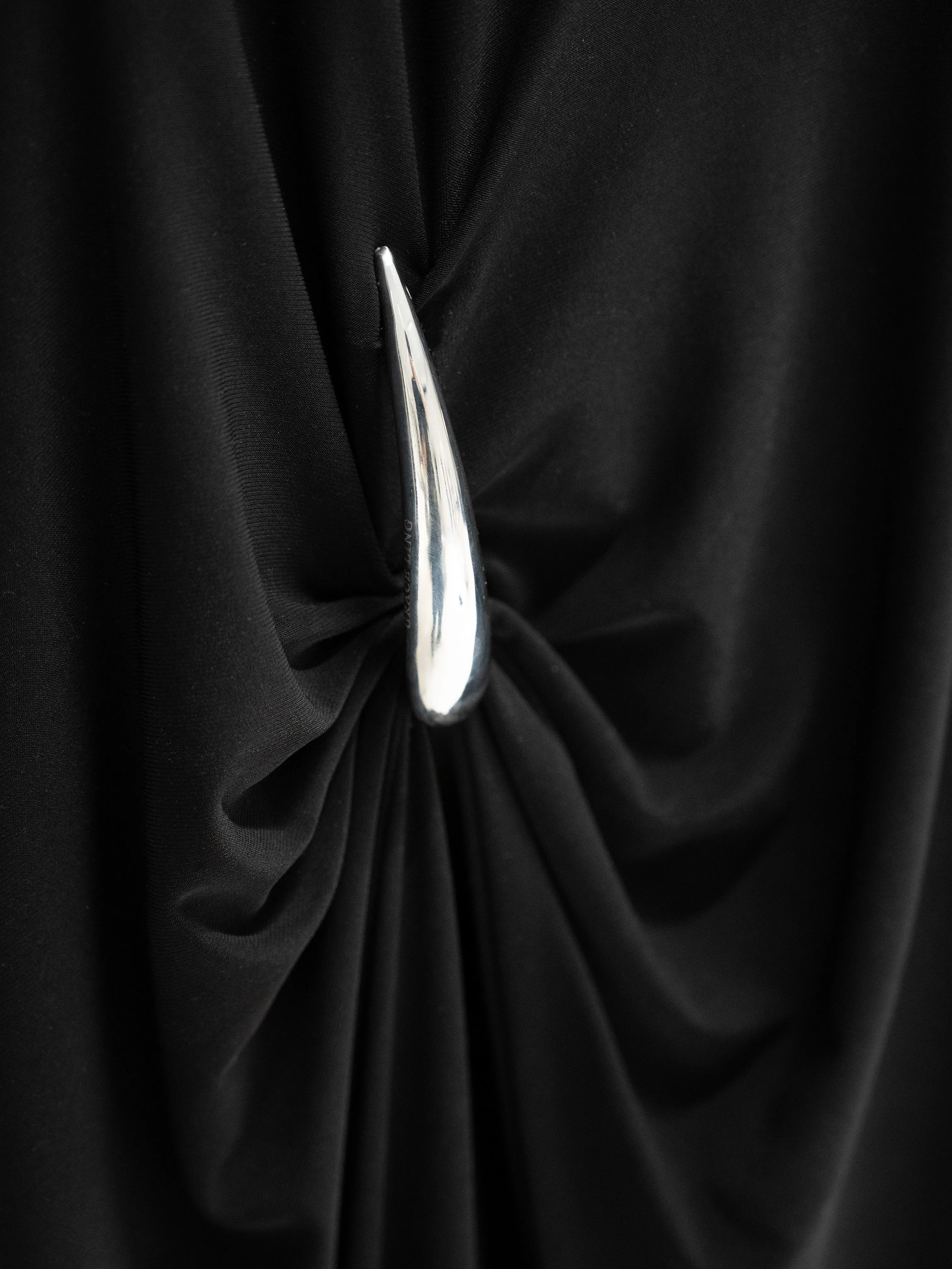 CLAW MINI-MAXI DRAPED SKIRT - BLACK sold by GRACE LING product image thumbnail 3