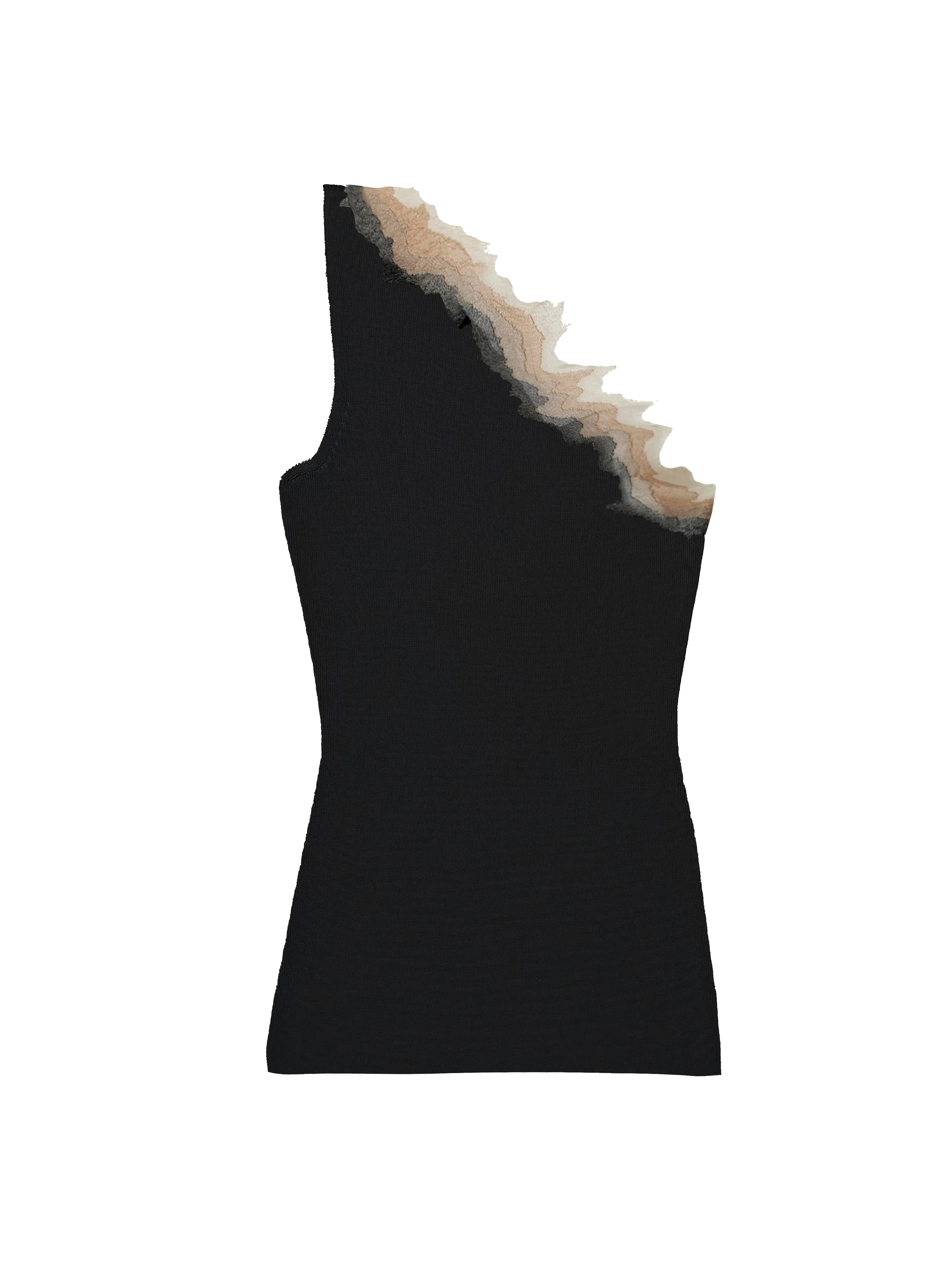 FLAME ONE SHOULDER TOP - BLACK FLAME sold by GRACE LING