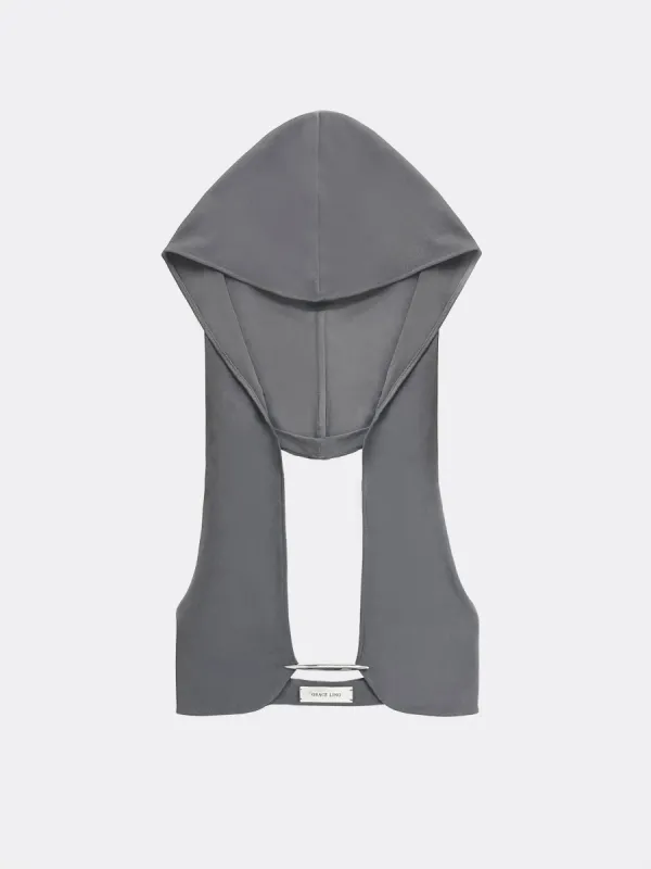 VERTEBRAE HALTER HOOD BRALETTE - GREY sold by GRACE LING