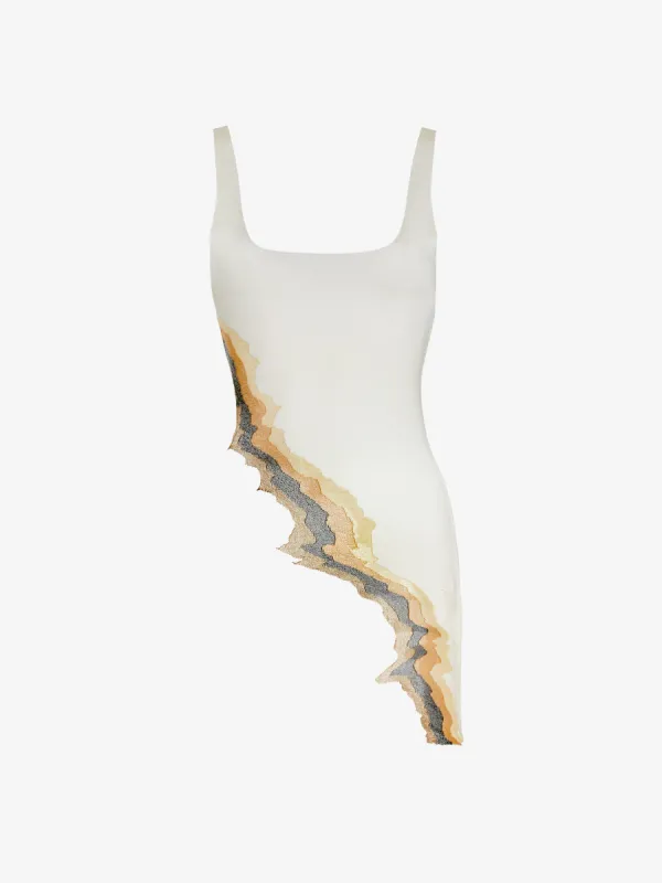 FLAME TANK TOP - IVORY made by GRACE LING
