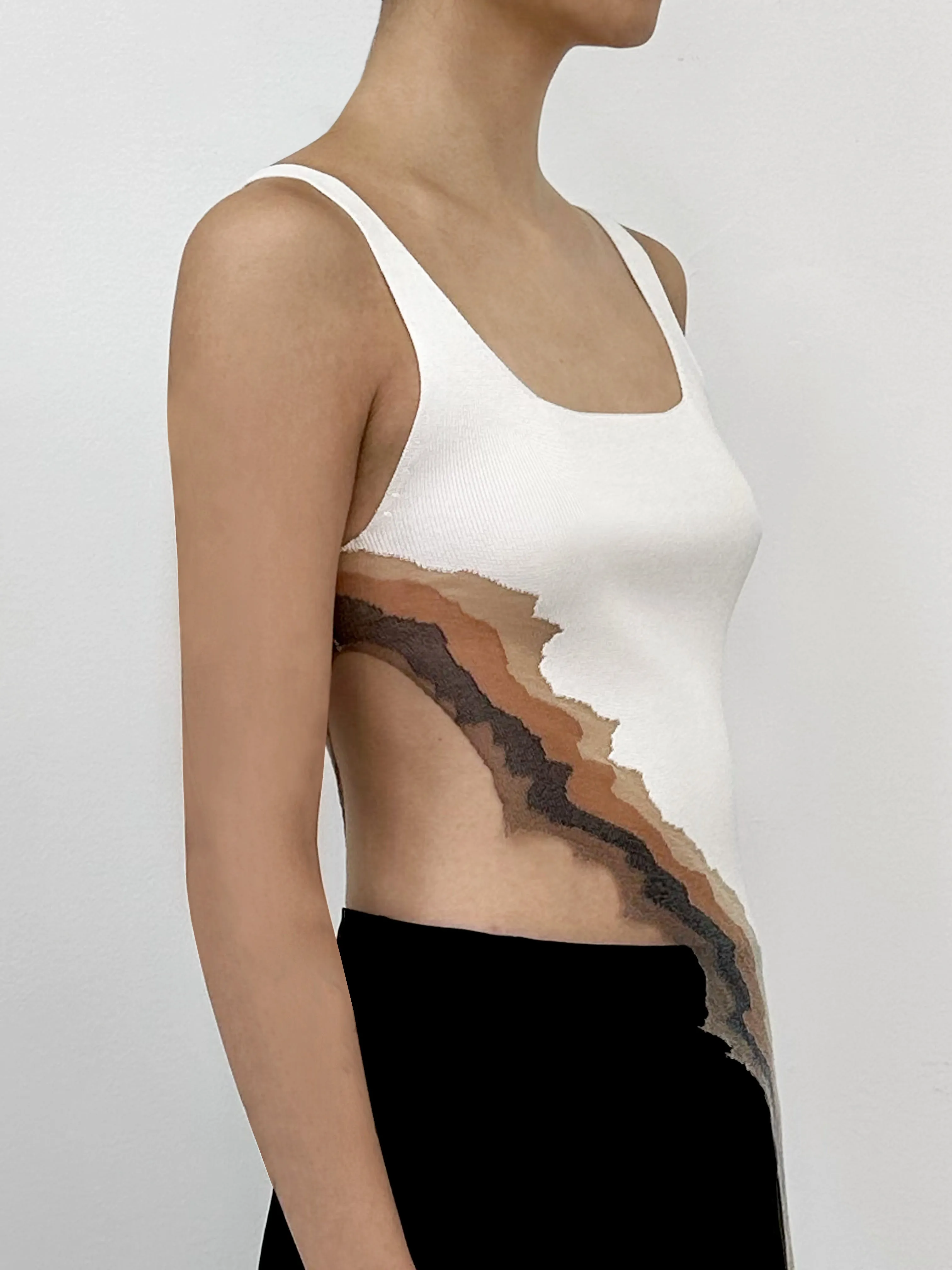 FLAME TANK TOP - IVORY sold by GRACE LING product image thumbnail 3