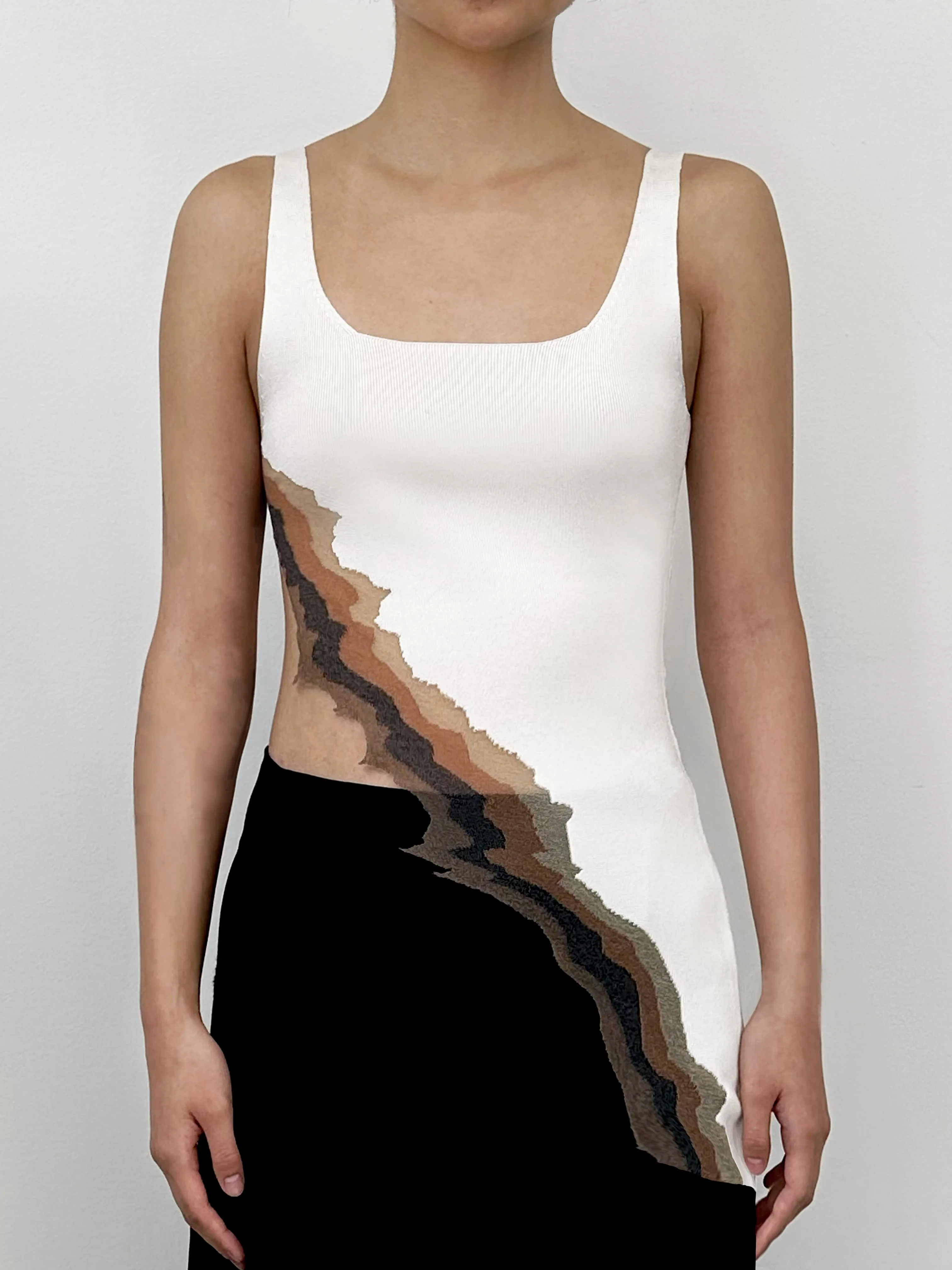 FLAME TANK TOP - IVORY sold by GRACE LING product image thumbnail 2