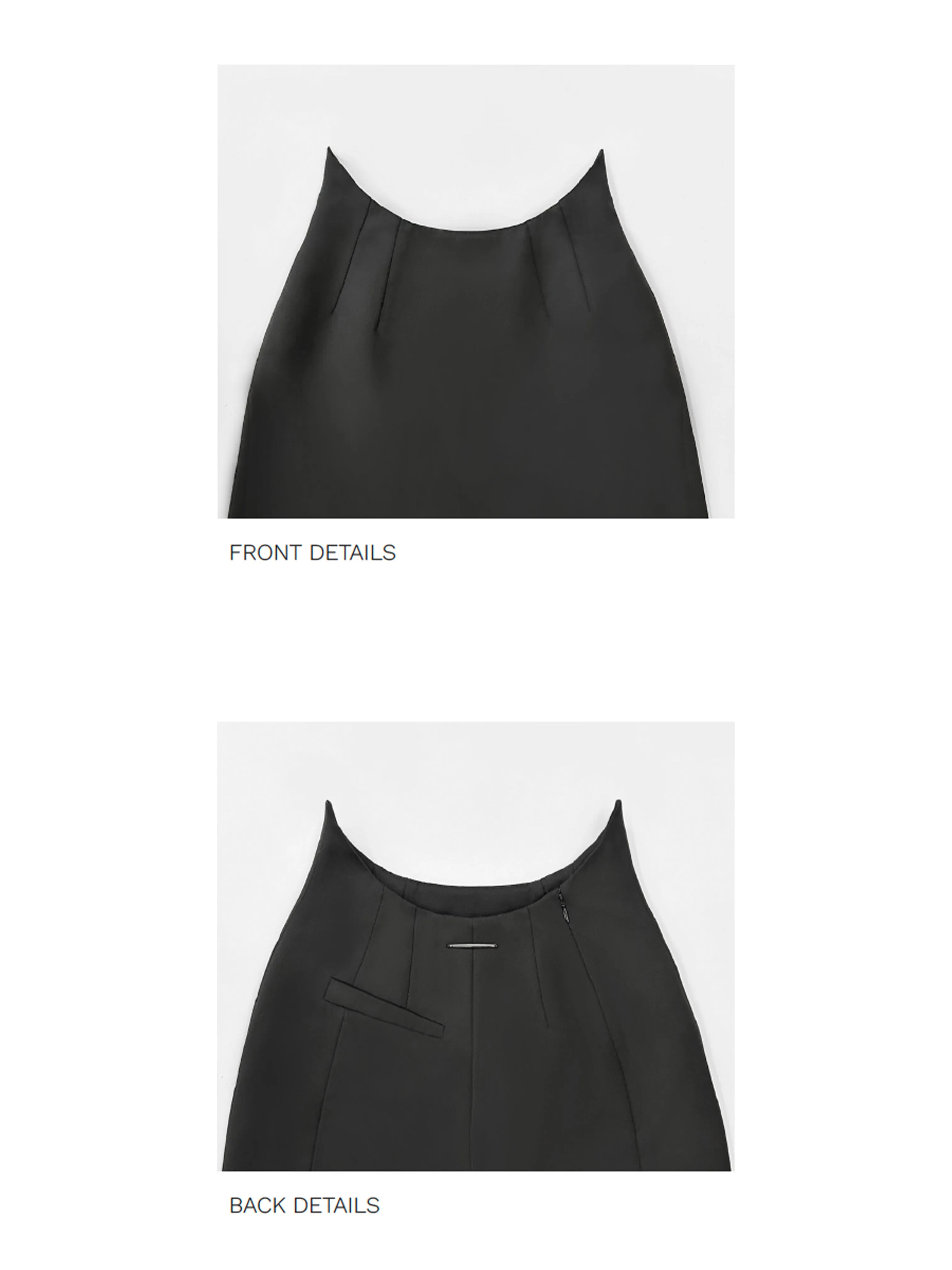 HIGH-WAISTED CRESCENT MAXI SKIRT sold by GRACE LING product image thumbnail 5