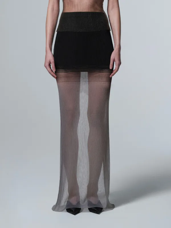 EVANESCENT MINI-MAXI ILLUSION SKIRT sold by GRACE LING