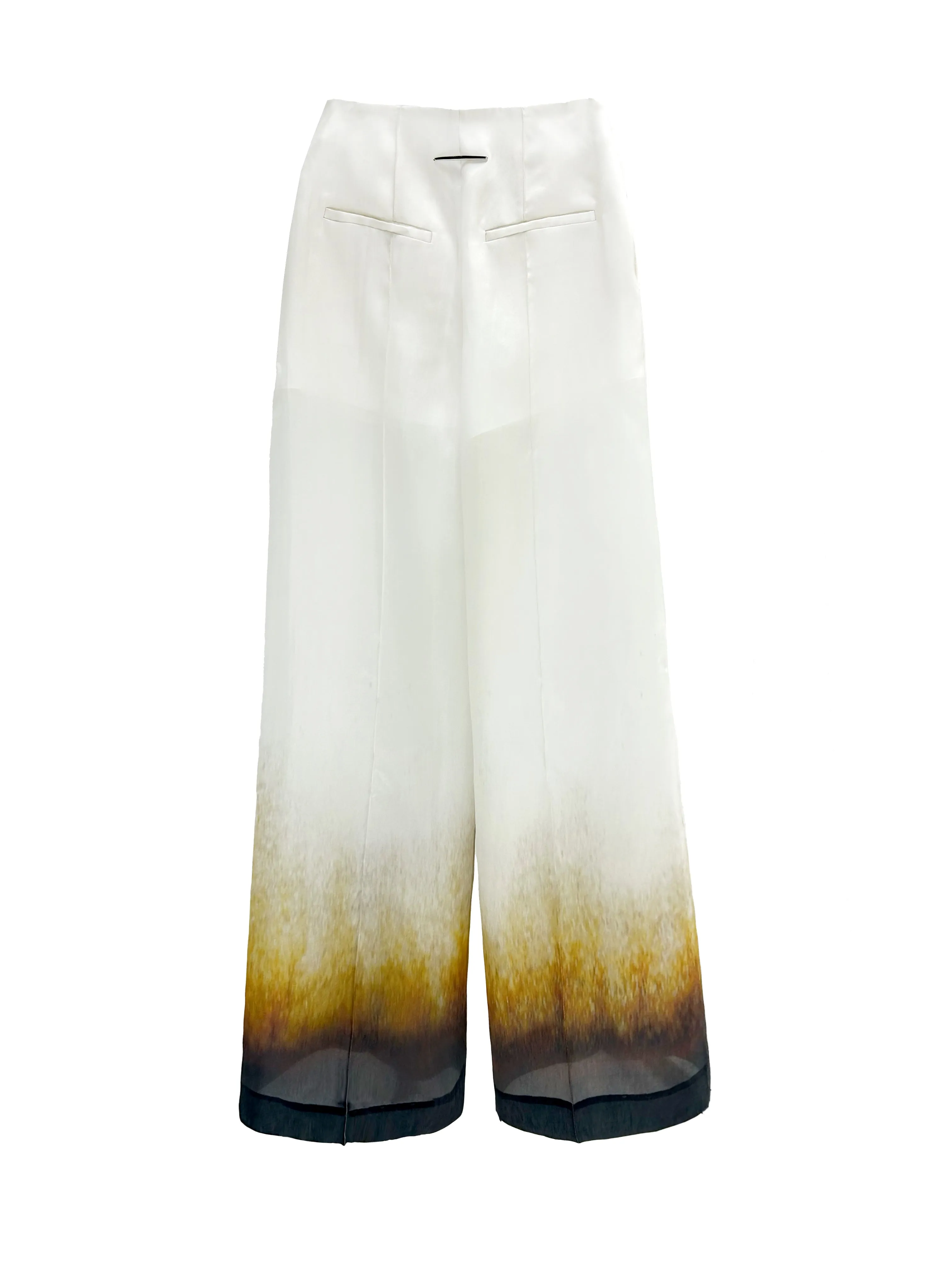 RUST EDGE SILK ORGANZA TAILORED TROUSERS - IVORY RUST sold by GRACE LING product image thumbnail 4