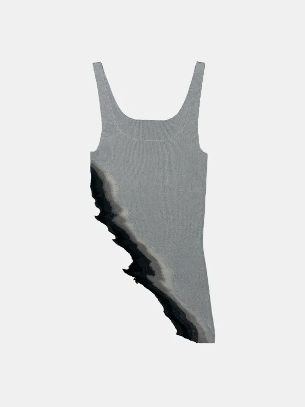 BURNT TANK TOP - GREY sold by GRACE LING