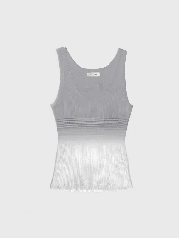 EVANESCENT TANK TOP - FOG GREY sold by GRACE LING
