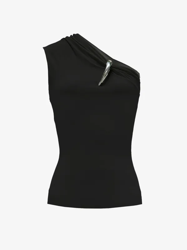 CLAW ONE SHOULDER TOP - BLACK sold by GRACE LING
