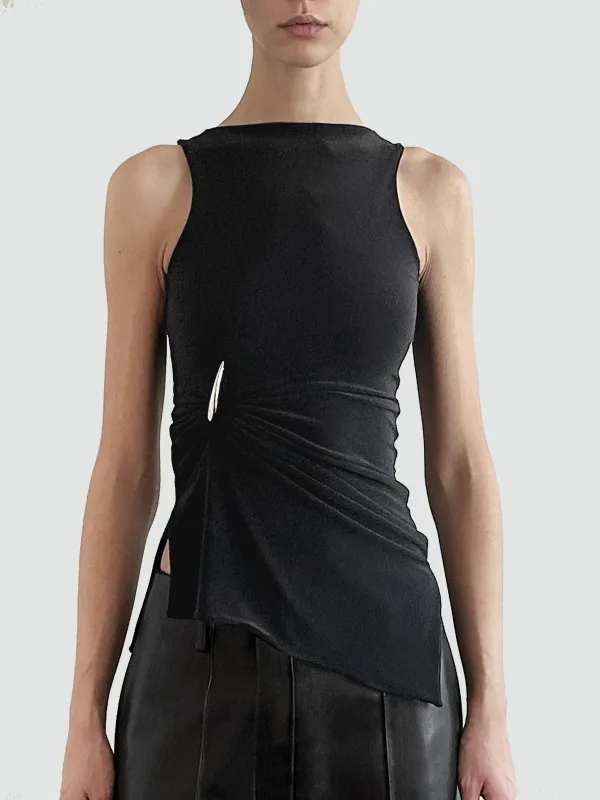 CLAW DRAPED TANK - BLACK sold by GRACE LING