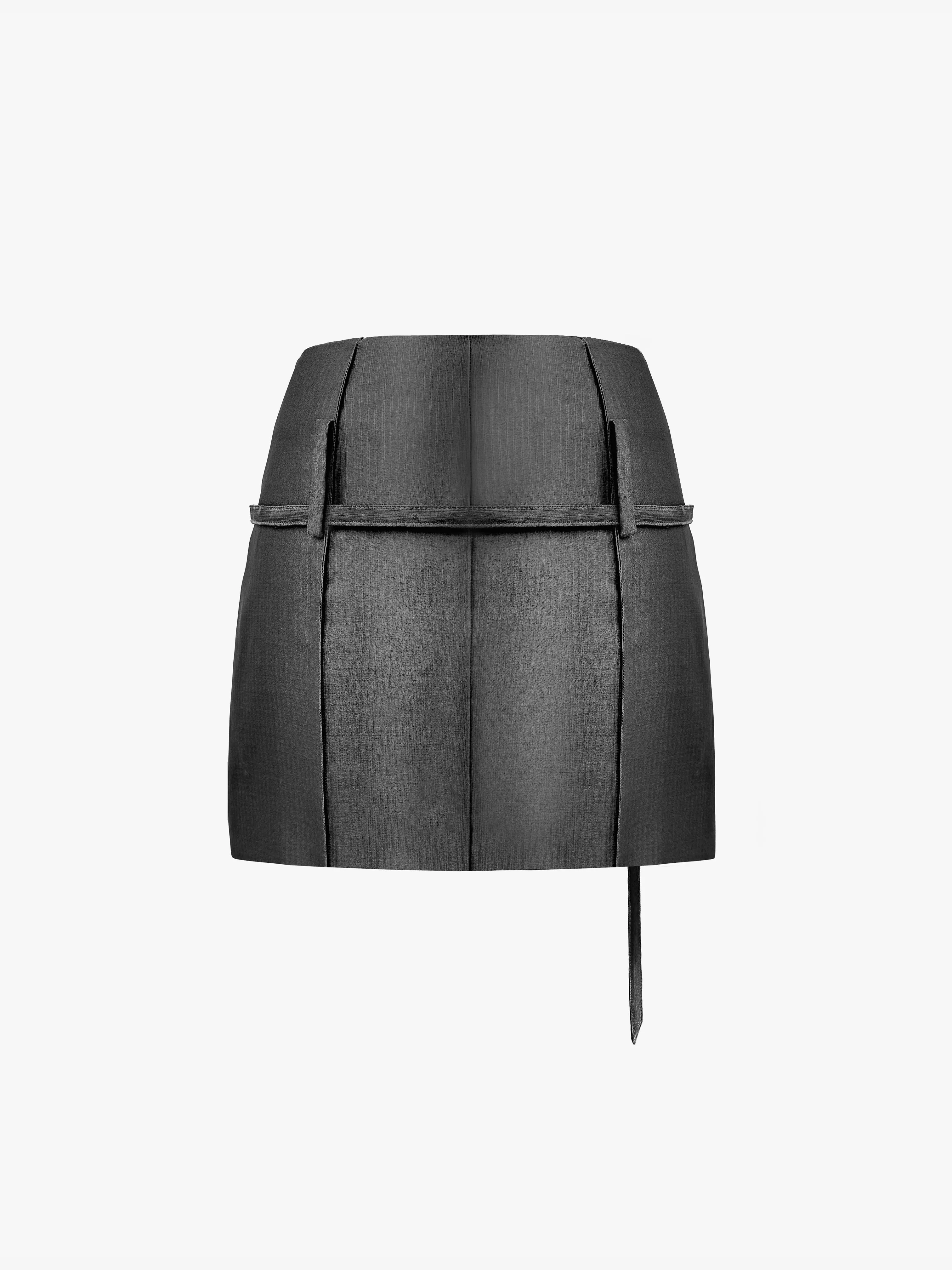 (PRE-ORDER) RELICS BELTED MINI SKIRT IN WOOL SILK sold by GRACE LING product image thumbnail 4