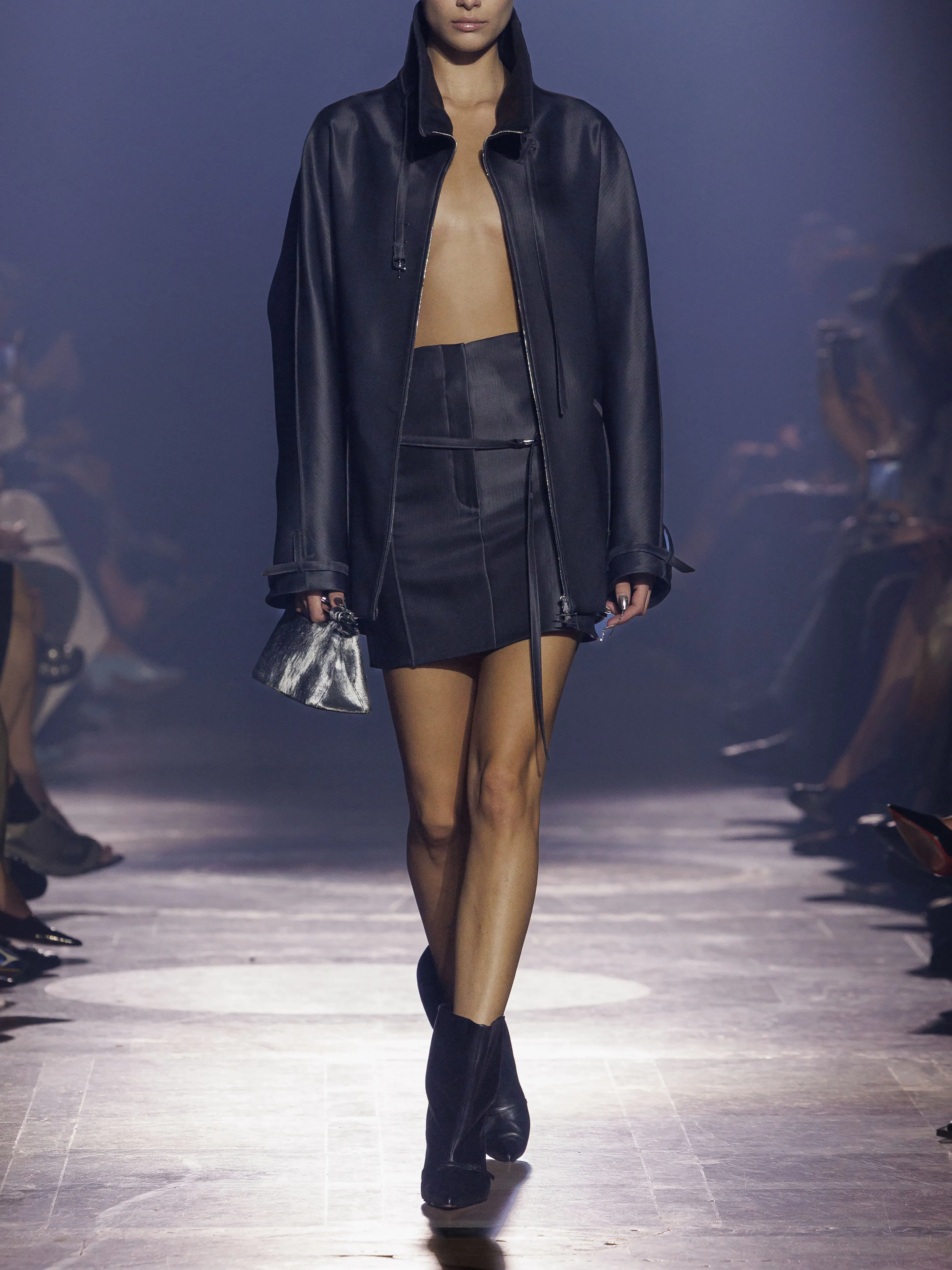 (PRE-ORDER) RELICS BELTED MINI SKIRT IN WOOL SILK sold by GRACE LING product image thumbnail 5