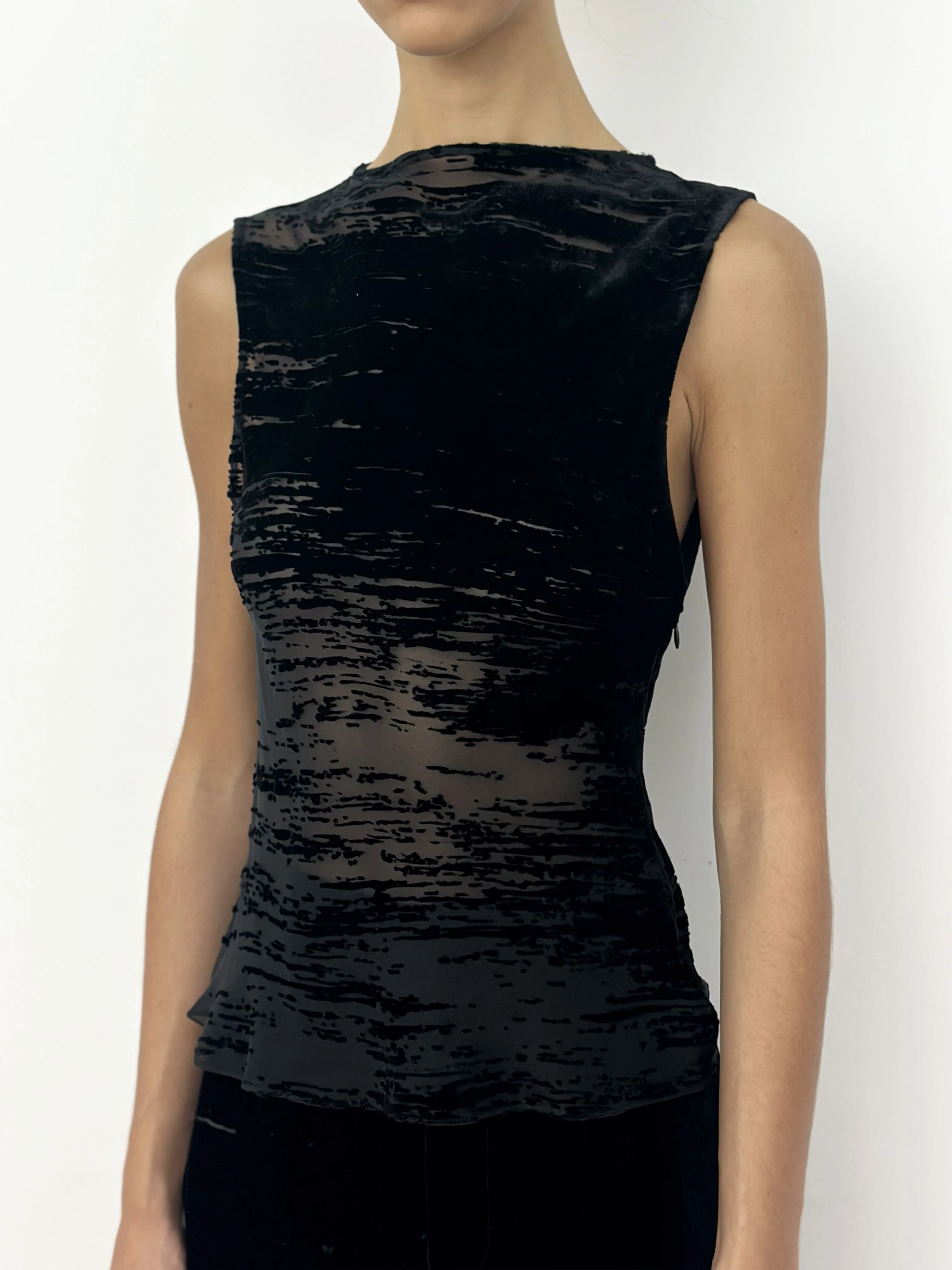 (SS26 PRE-ORDER) GLITCH BOATNECK TOP sold by GRACE LING product image thumbnail 2