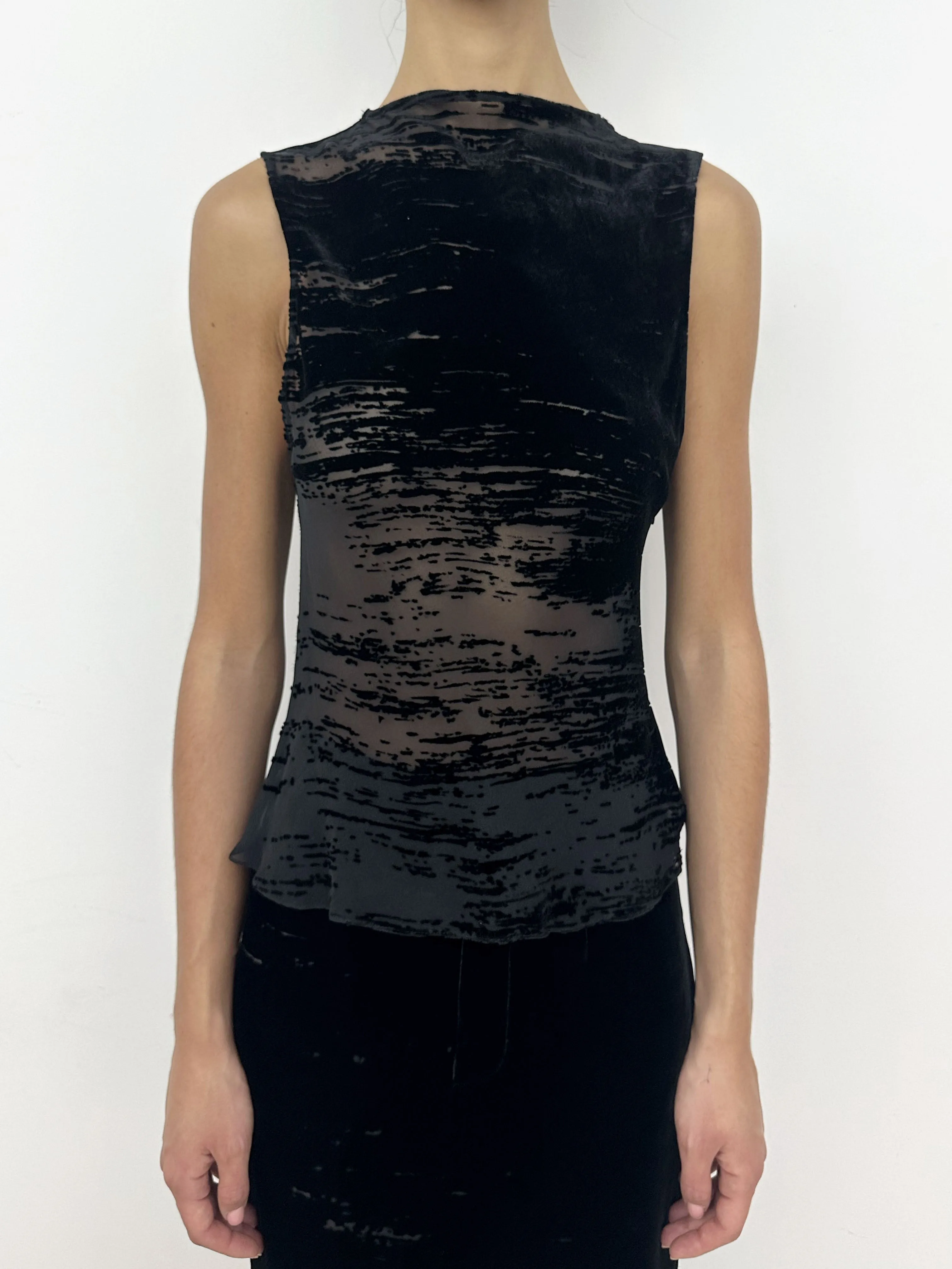 (SS26 PRE-ORDER) GLITCH BOATNECK TOP sold by GRACE LING