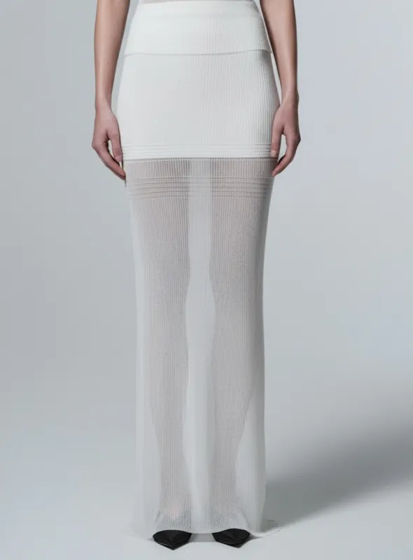 EVANESCENT MINI-MAXI ILLUSION SKIRT - SNOW sold by GRACE LING