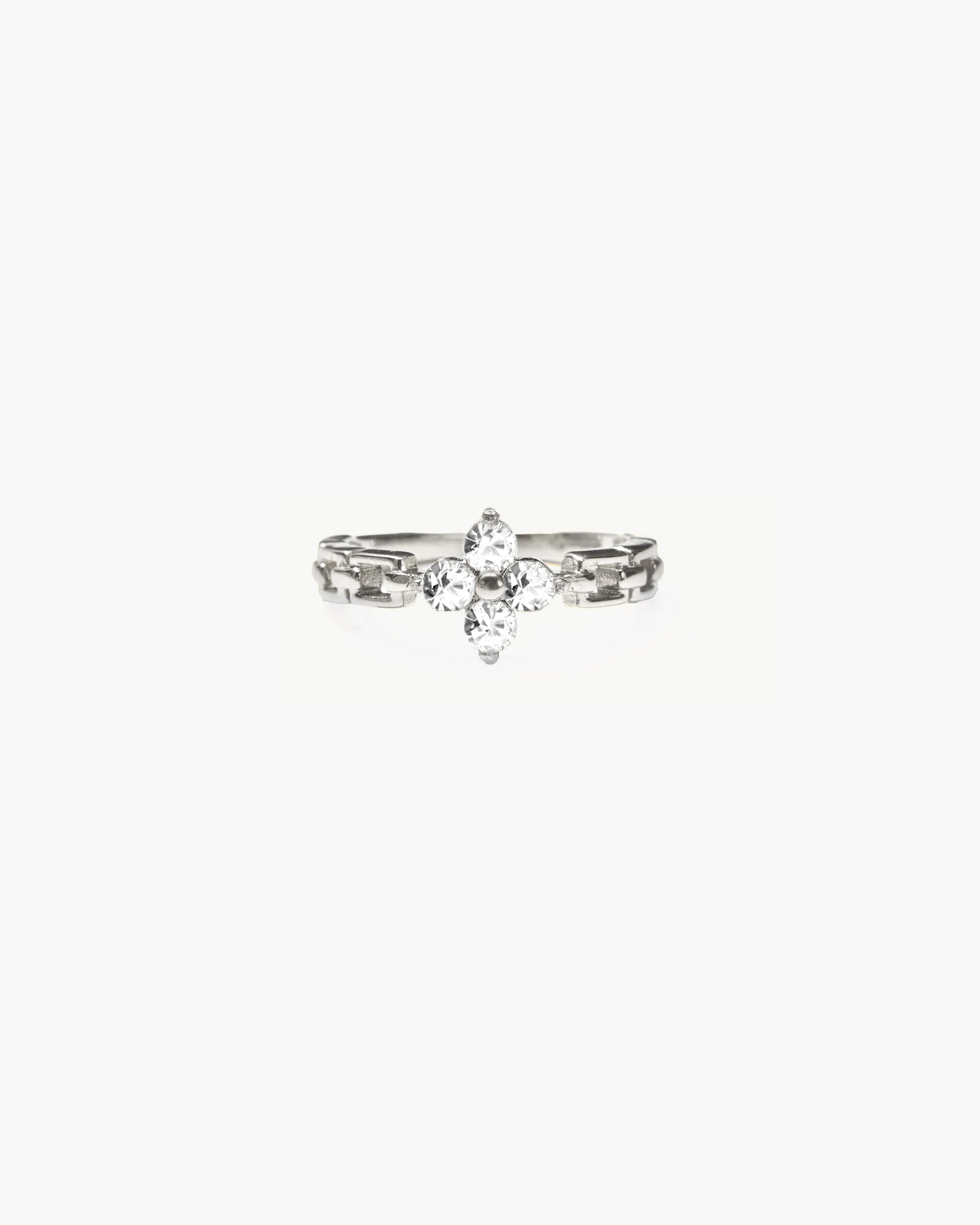 Lucky Clover Ring in Silver sold by En Route Jewelry
