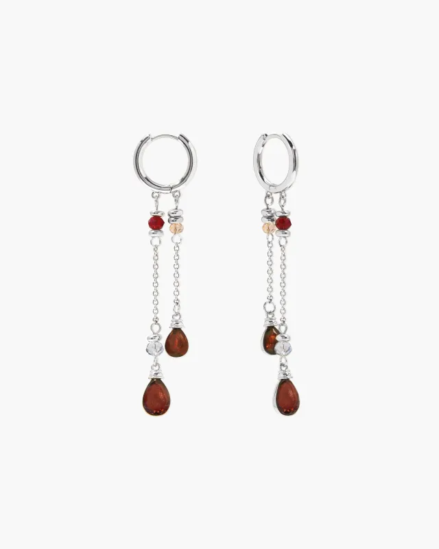 Silent Drop Earrings in Silver made by En Route Jewelry