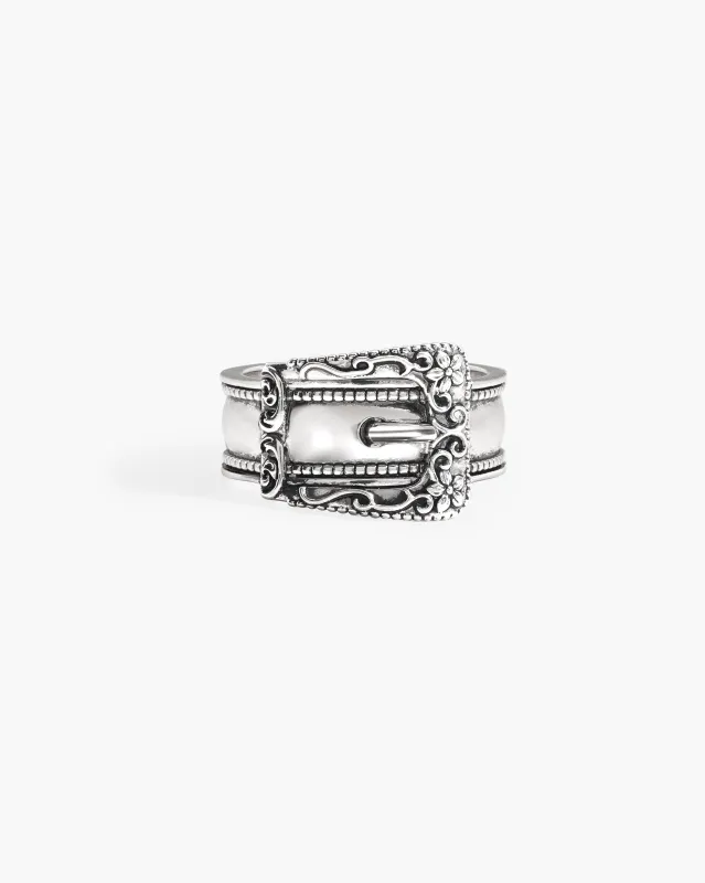 Mojave Buckle Belt Ring made by En Route Jewelry