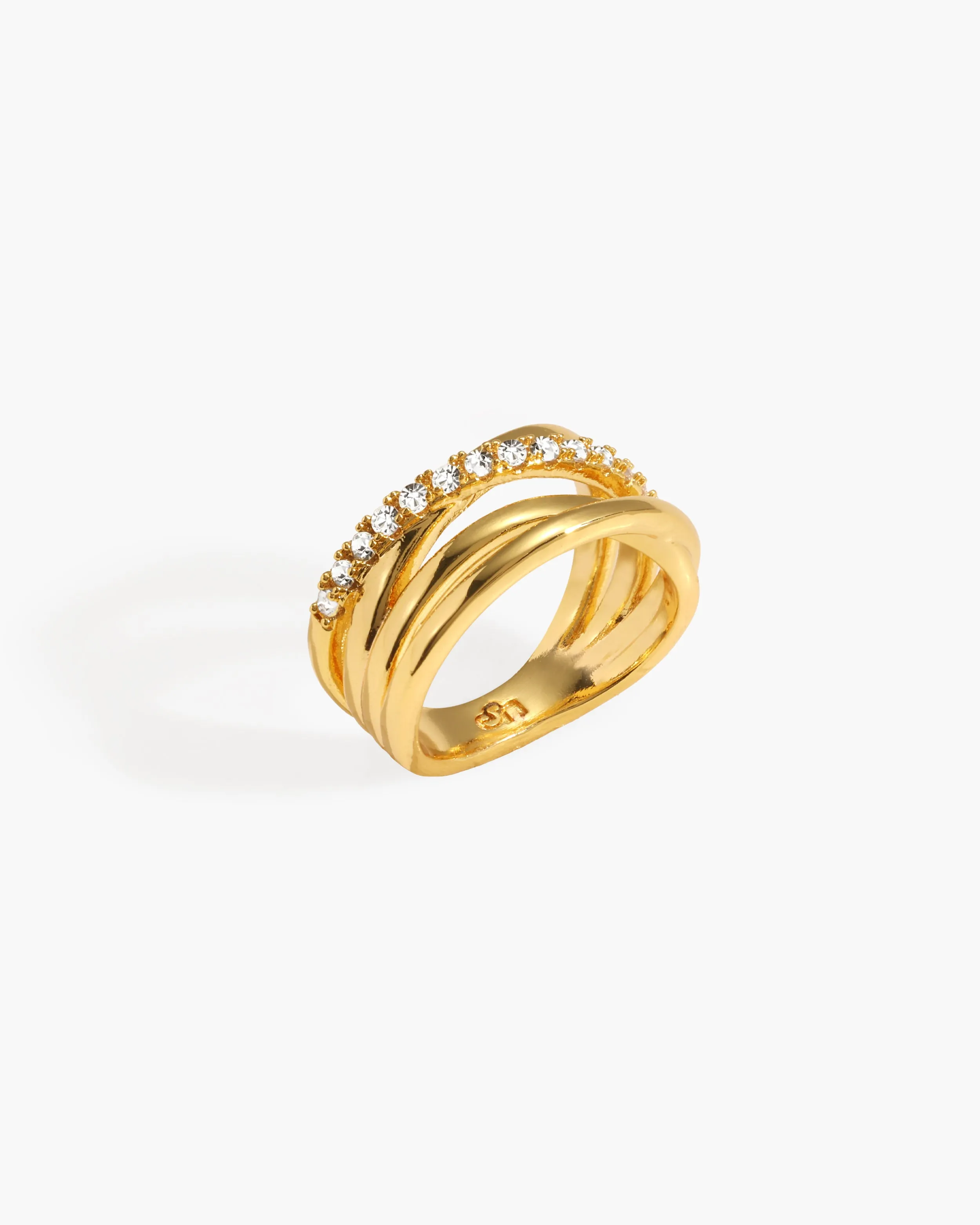 Criss Cross Pave Ring sold by en route product image thumbnail 5