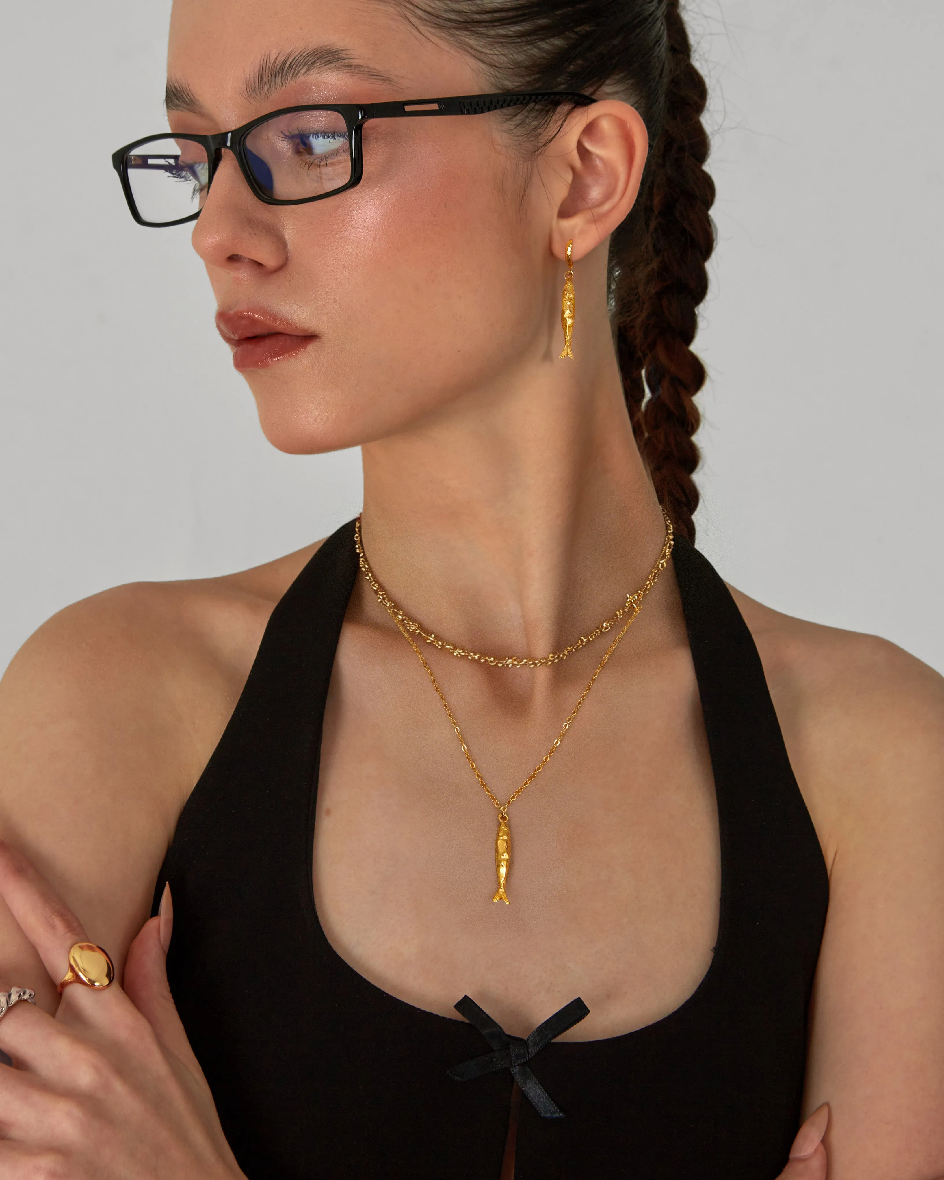 Anchovy Necklace & Earrings Set sold by En Route Jewelry product image thumbnail 2