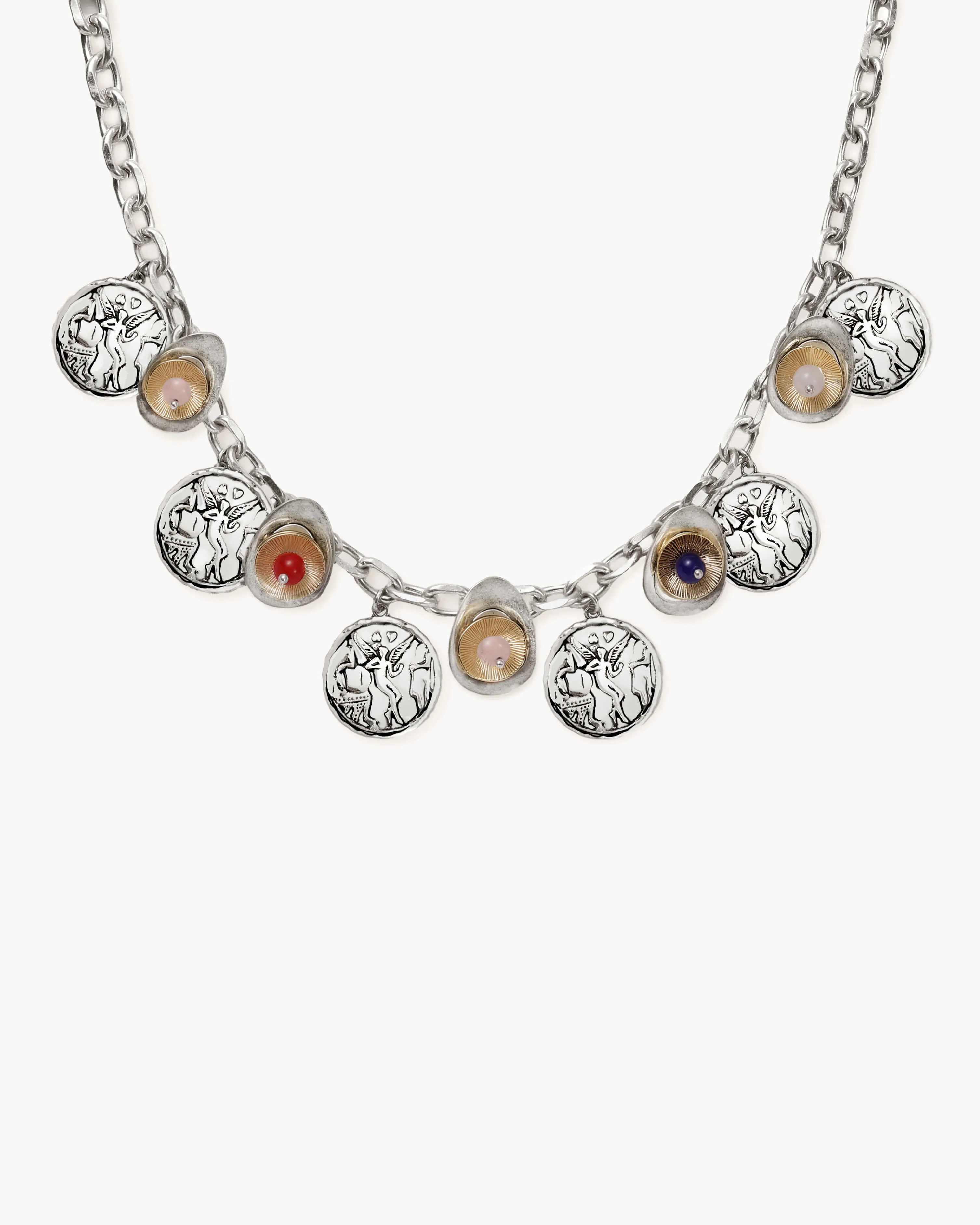 Eros Coin Necklace in Silver sold by En Route Jewelry