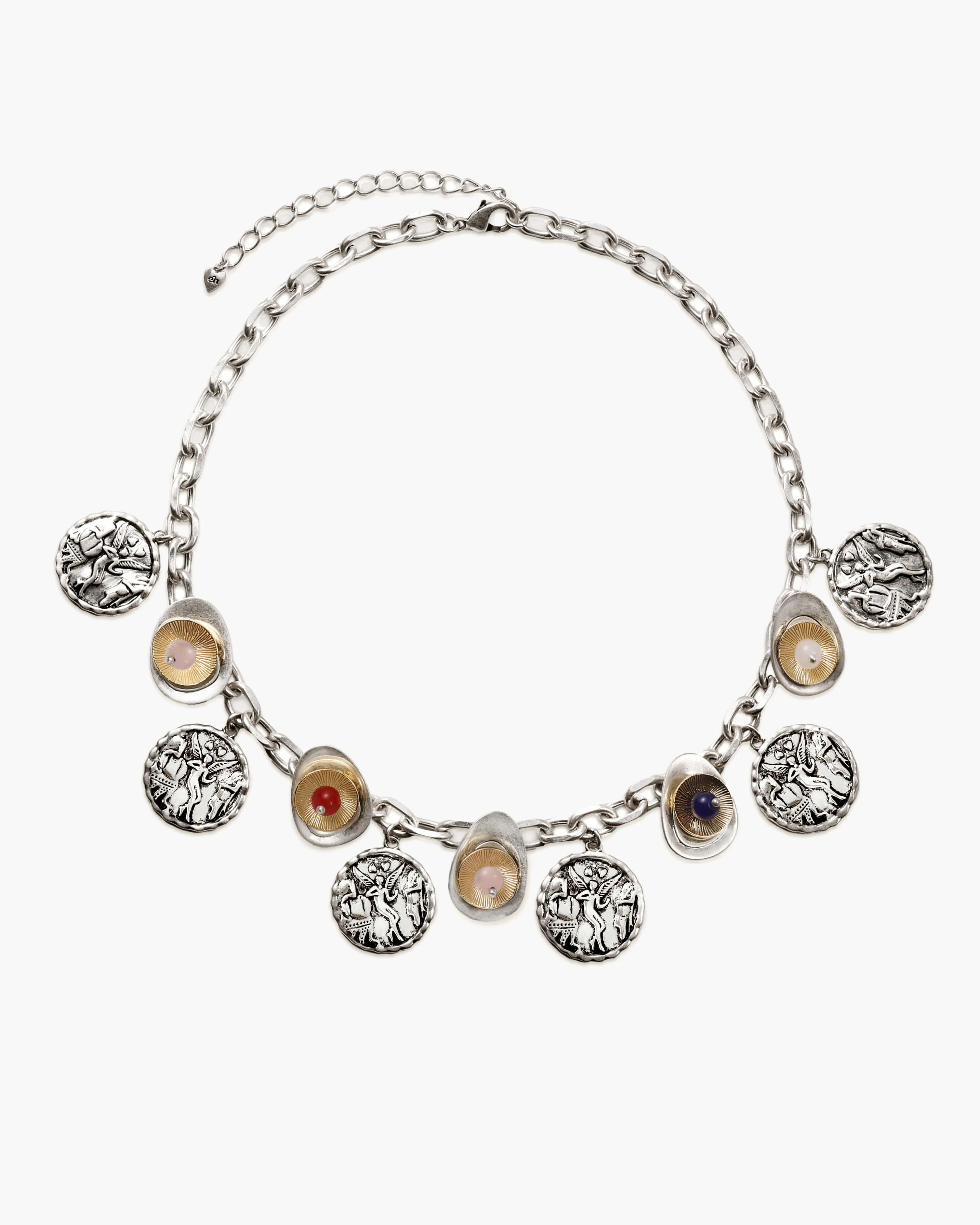 Eros Coin Necklace in Silver sold by En Route Jewelry product image thumbnail 5