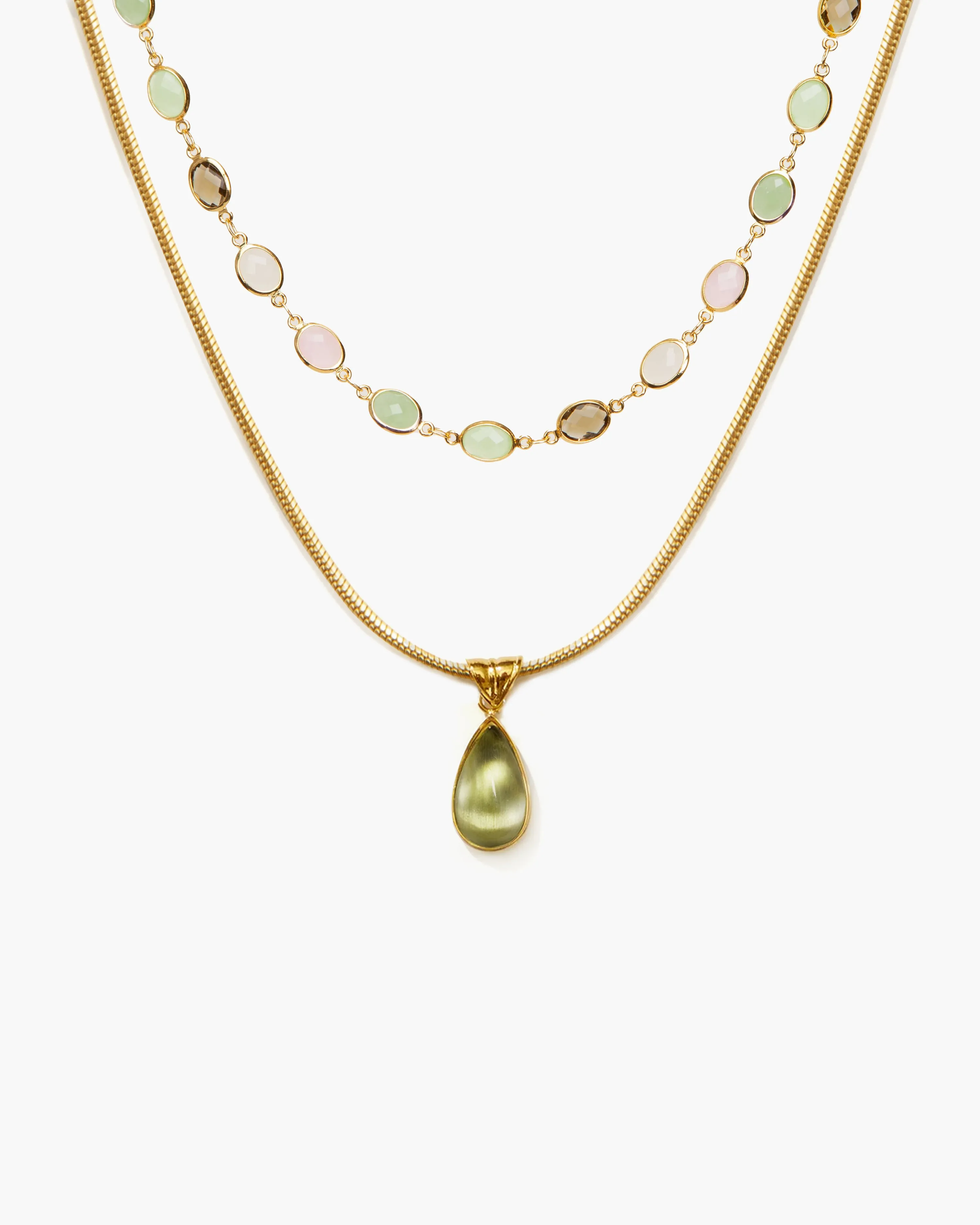 Waterdrop & Whimsical Romance Stone Necklace Set sold by En Route Jewelry