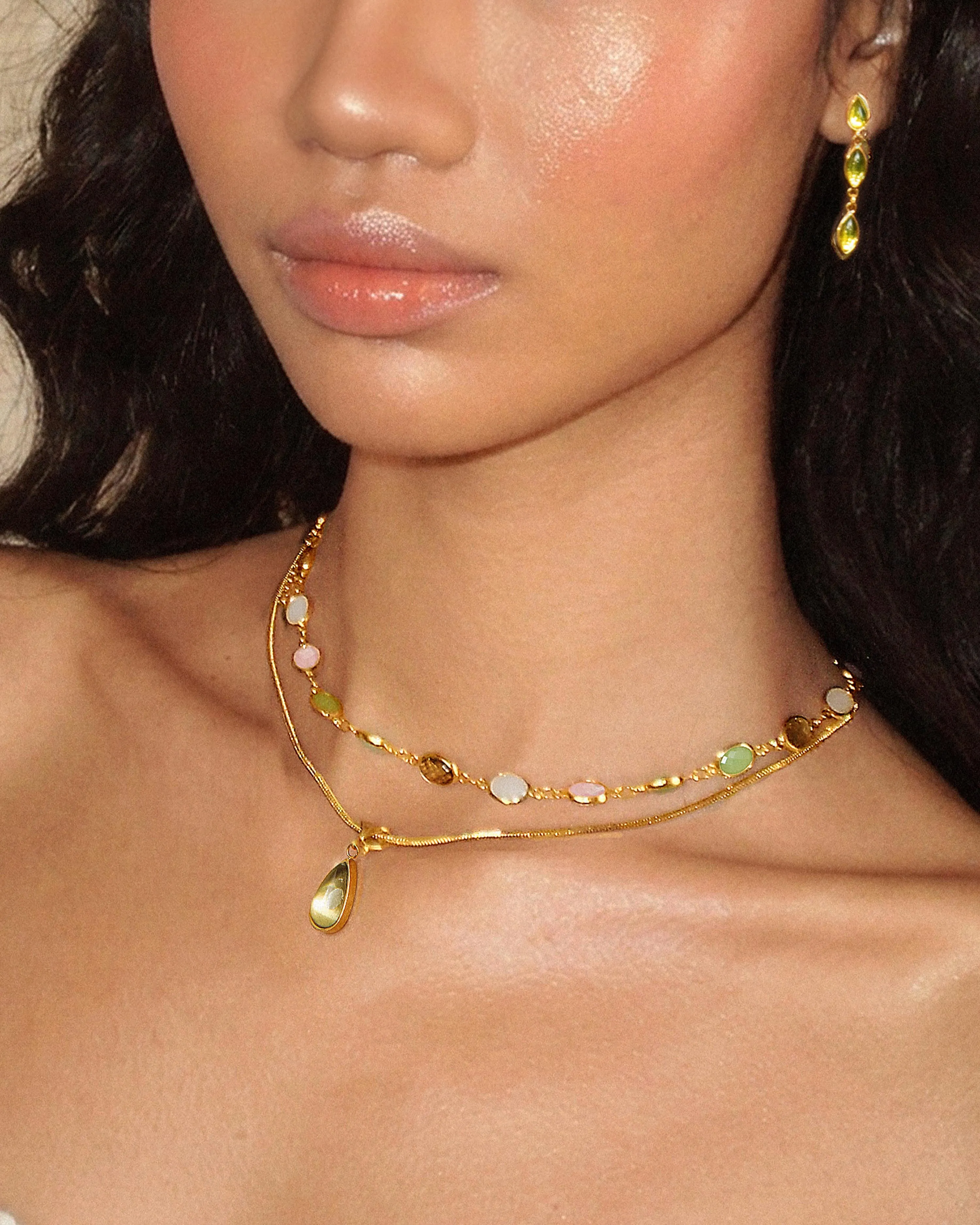 Waterdrop & Whimsical Romance Stone Necklace Set sold by En Route Jewelry product image thumbnail 2