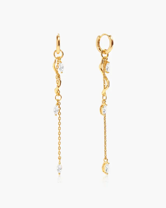 Aria Vine Drop Earrings made by En Route Jewelry