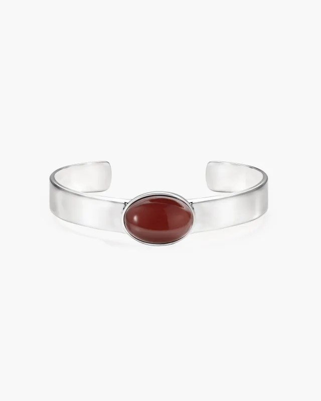 Mara Carnelian Cuff Bangle made by En Route Jewelry