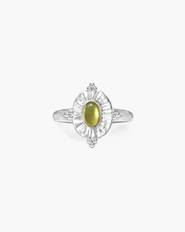 Olive Talisman Ring in Silver made by En Route Jewelry