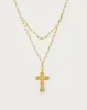 Everette Cross Necklace in Gold sold by En Route Jewelry
