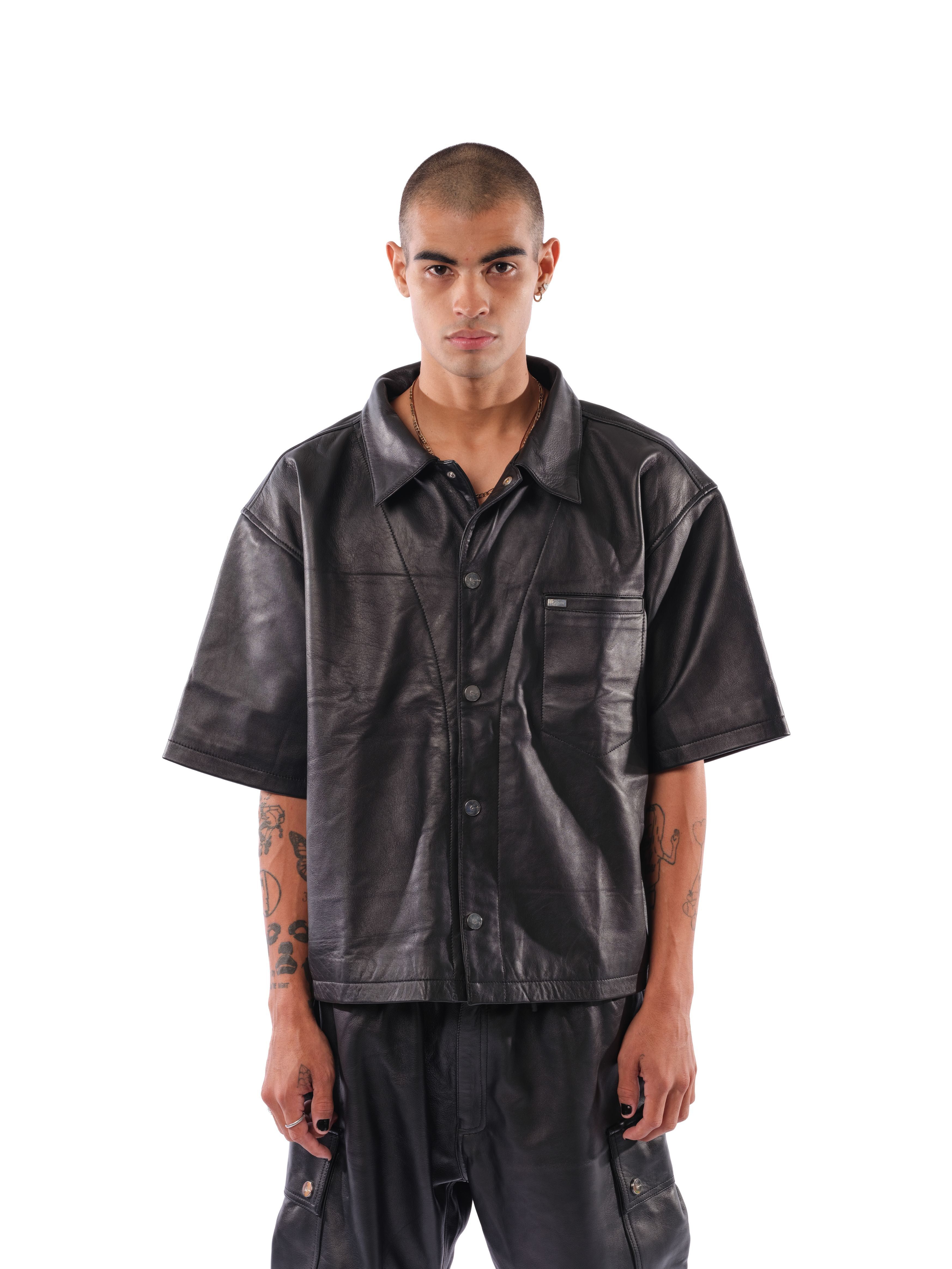Ford Leather Shirt (Black) sold by Karl Kani product image thumbnail 2