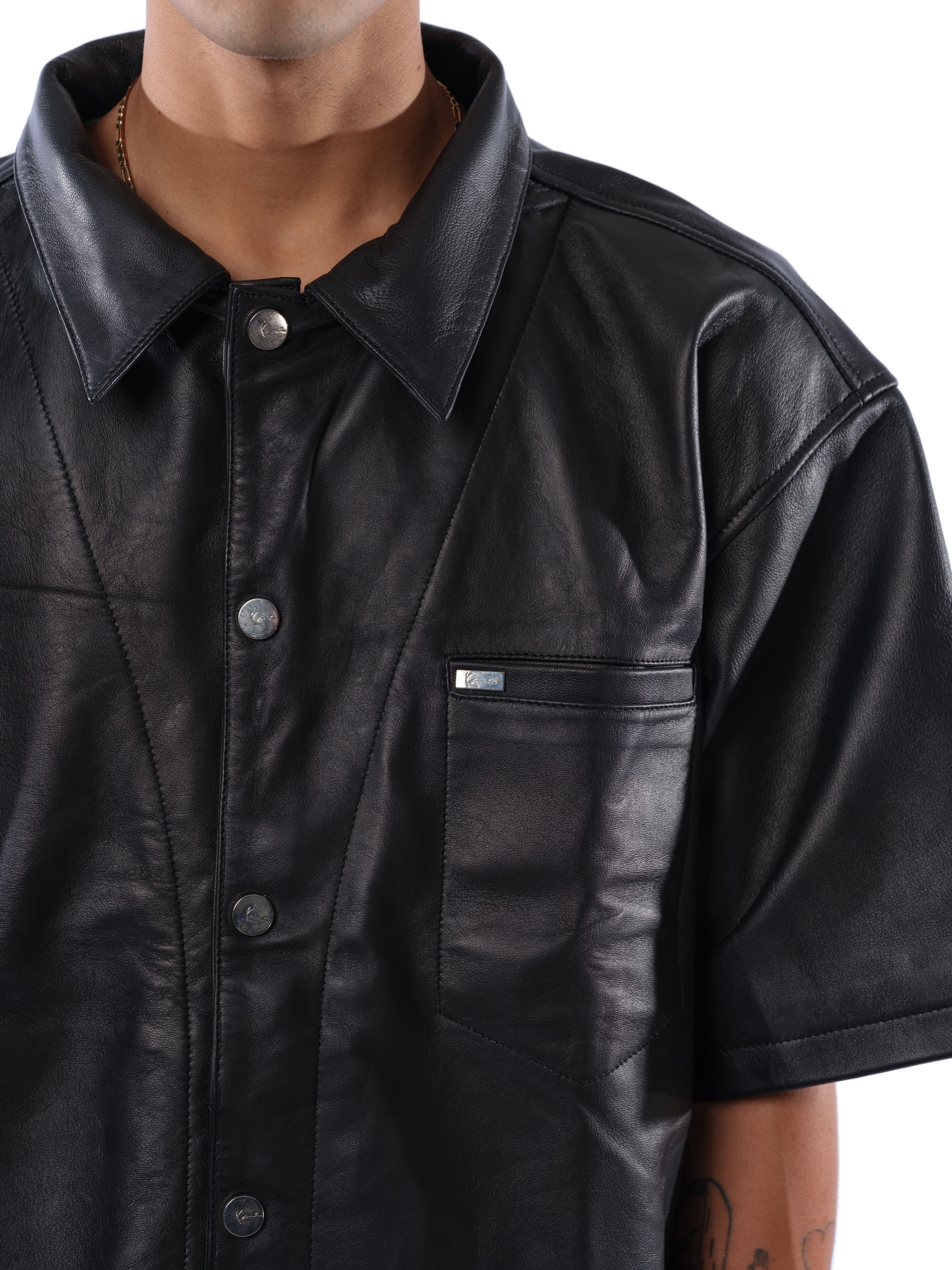 Ford Leather Shirt (Black) sold by Karl Kani product image thumbnail 5