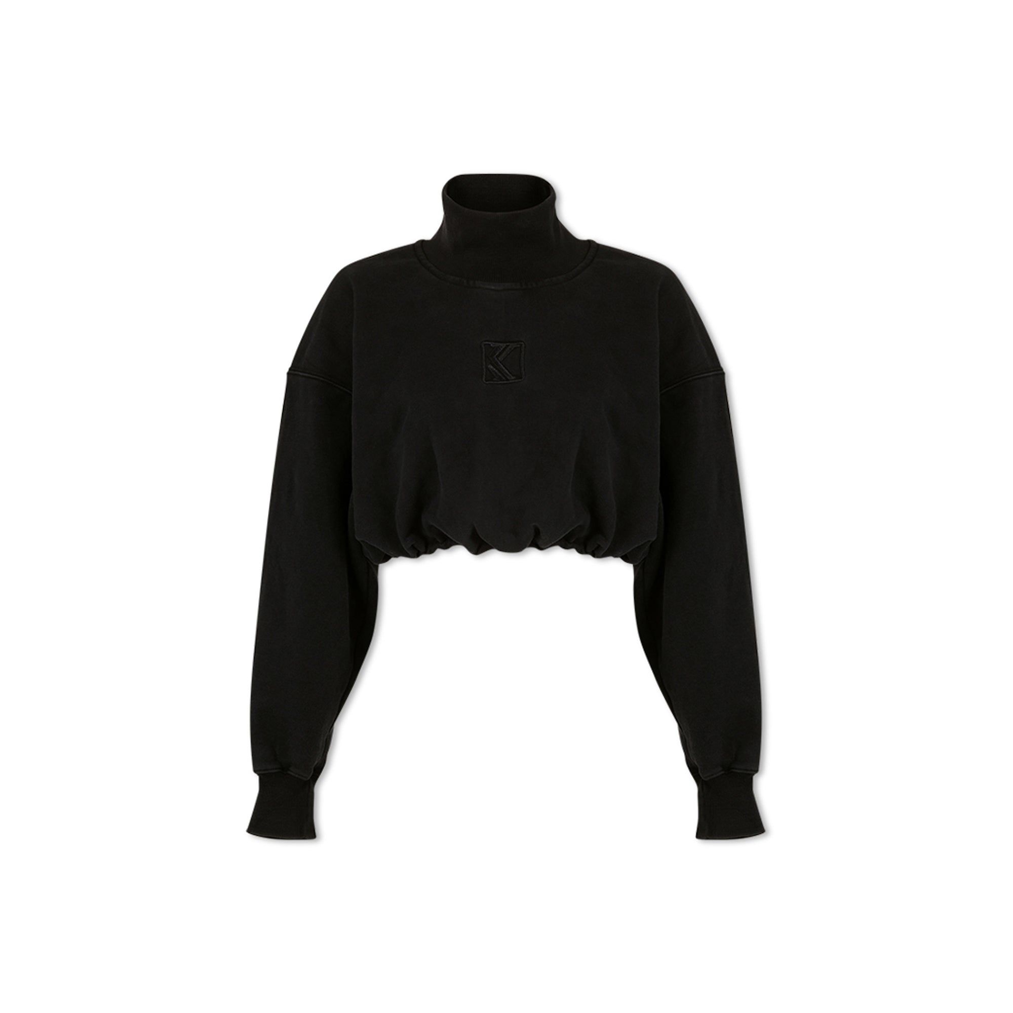 Deep Mock Neck Top (Black) sold by Karl Kani