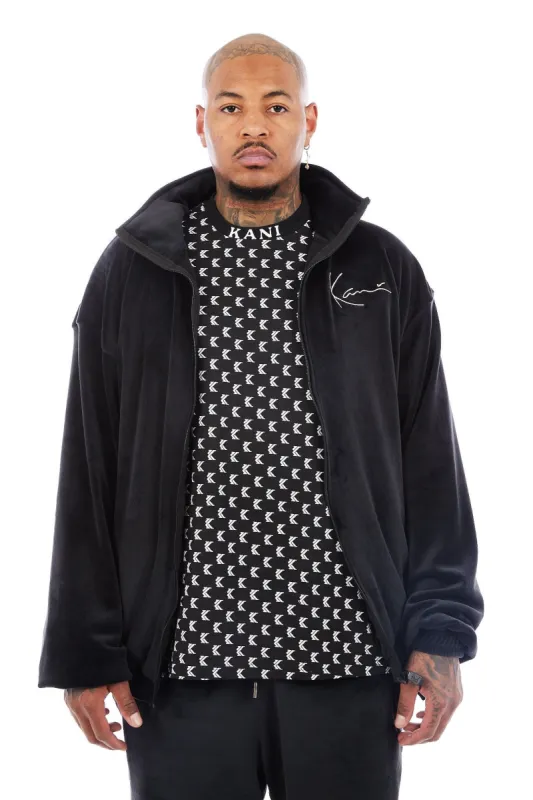Chicago Velour Zip Up (Black) sold by Karl Kani