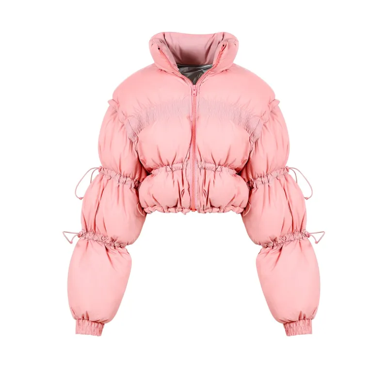 Crop Bubble Coat (pink) sold by Karl Kani