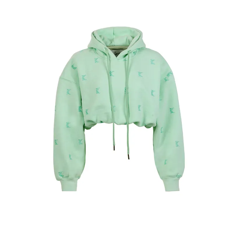 Starr Crop Hoodie (Mint) sold by Karl Kani