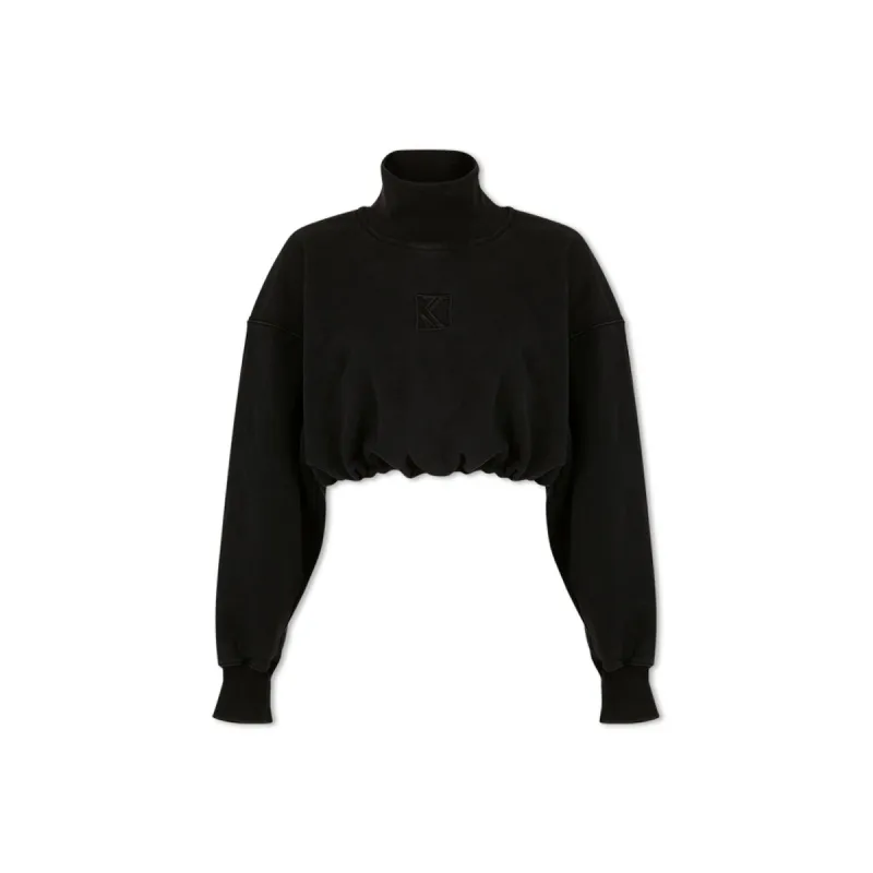 Deep Mock Neck Top (Black) sold by Karl Kani
