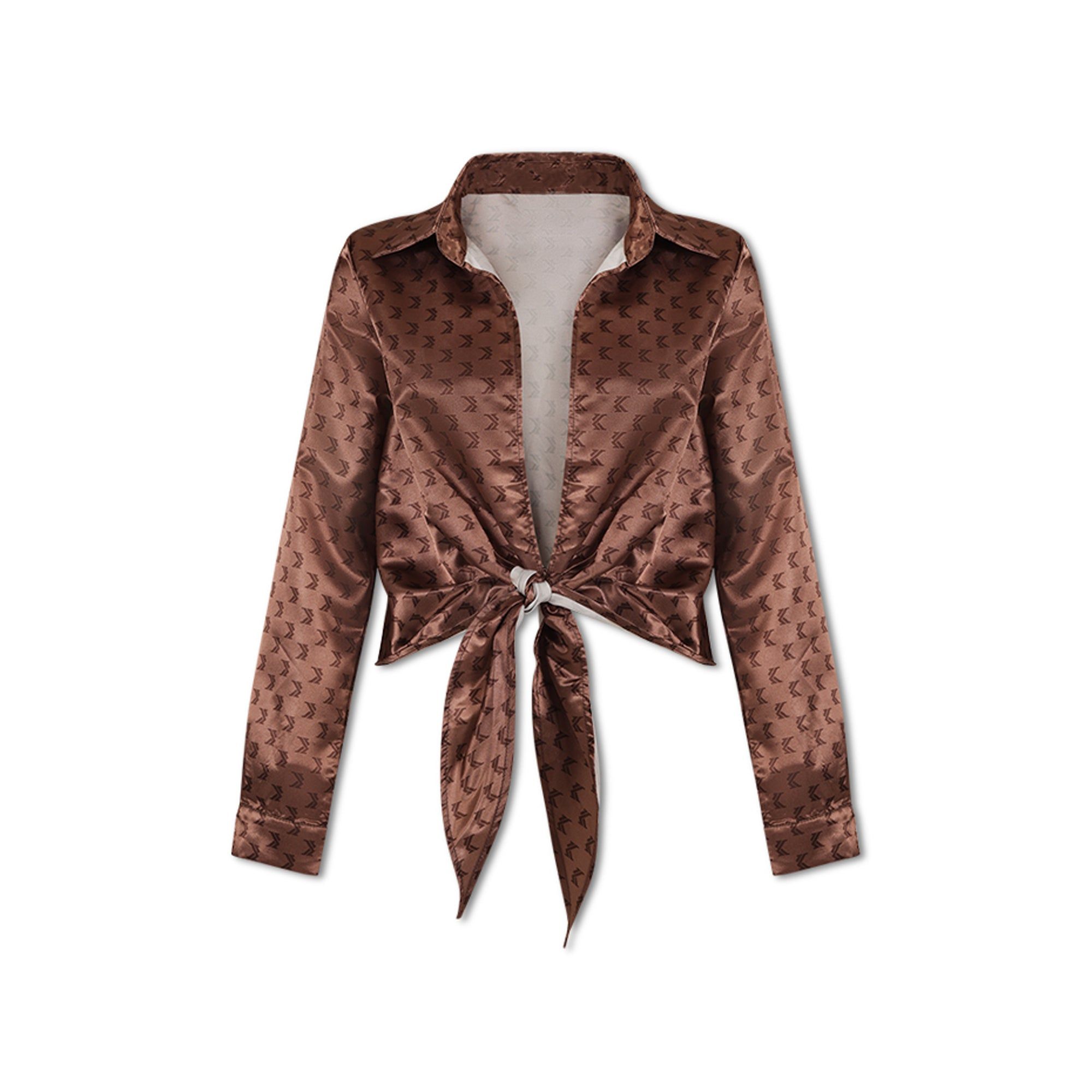 Charm Silk Long Sleeve Top sold by Karl Kani