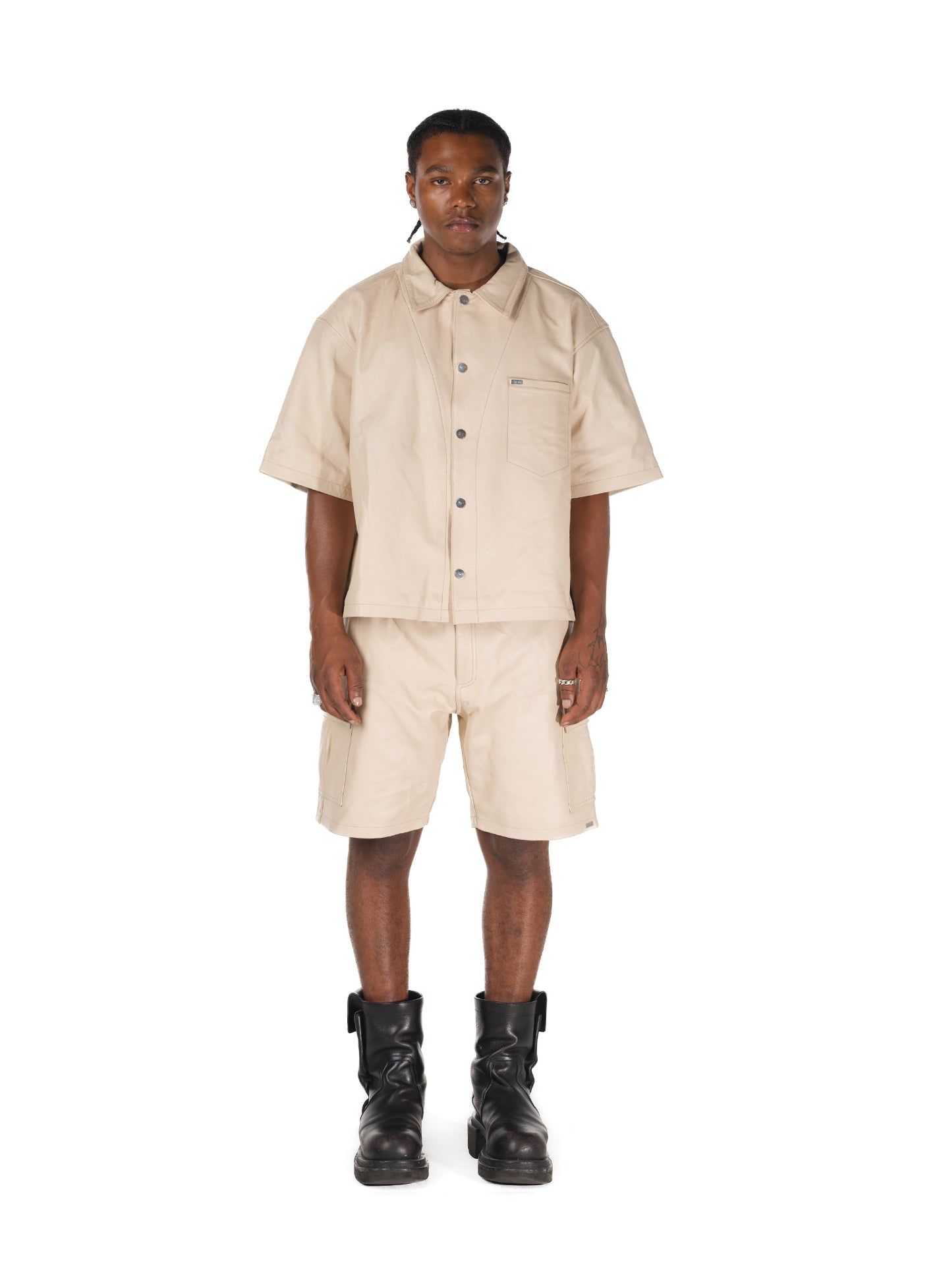 Ford Leather Shirt (Natural) sold by Karl Kani