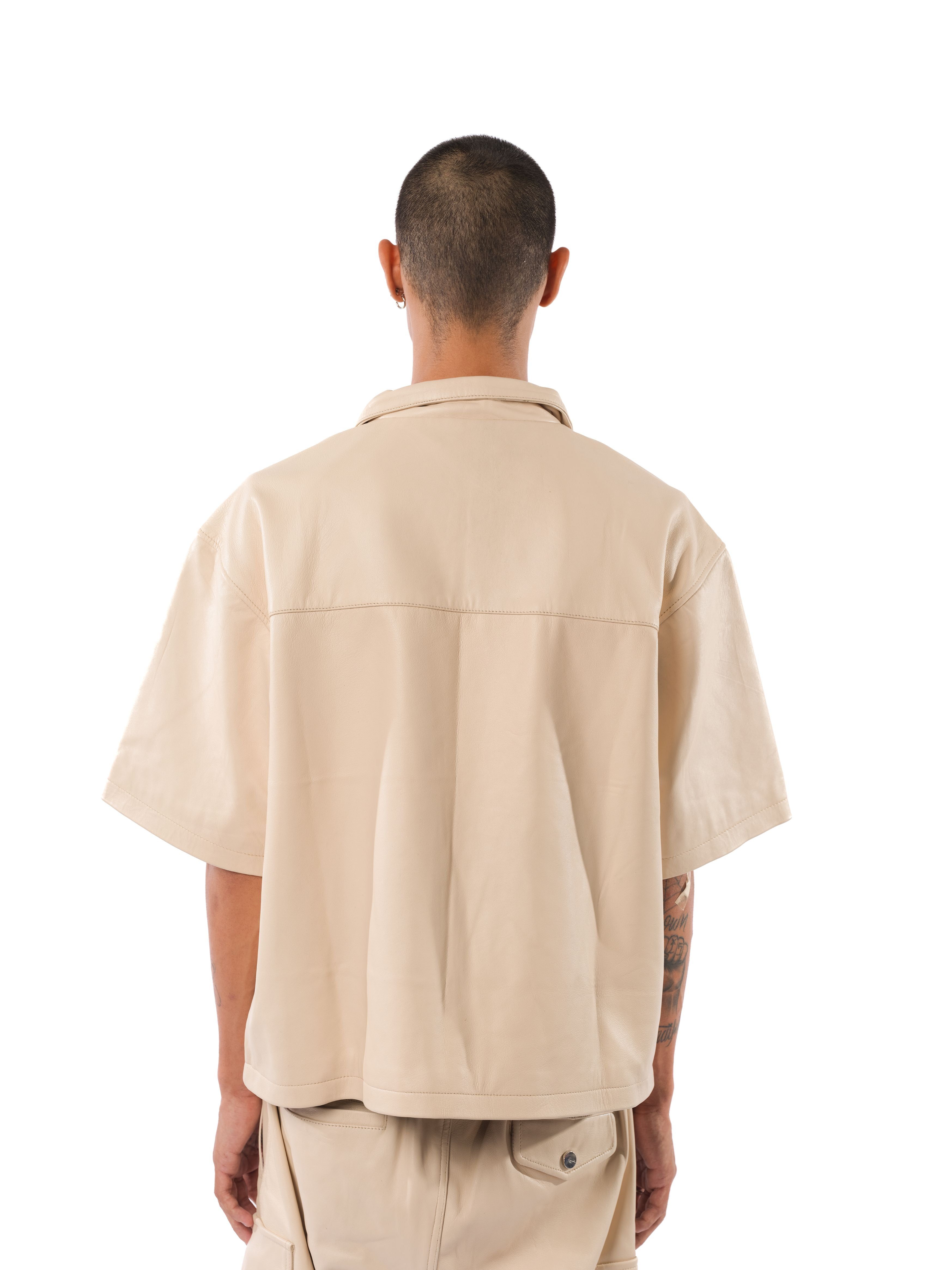 Ford Leather Shirt (Natural) sold by Karl Kani product image thumbnail 3