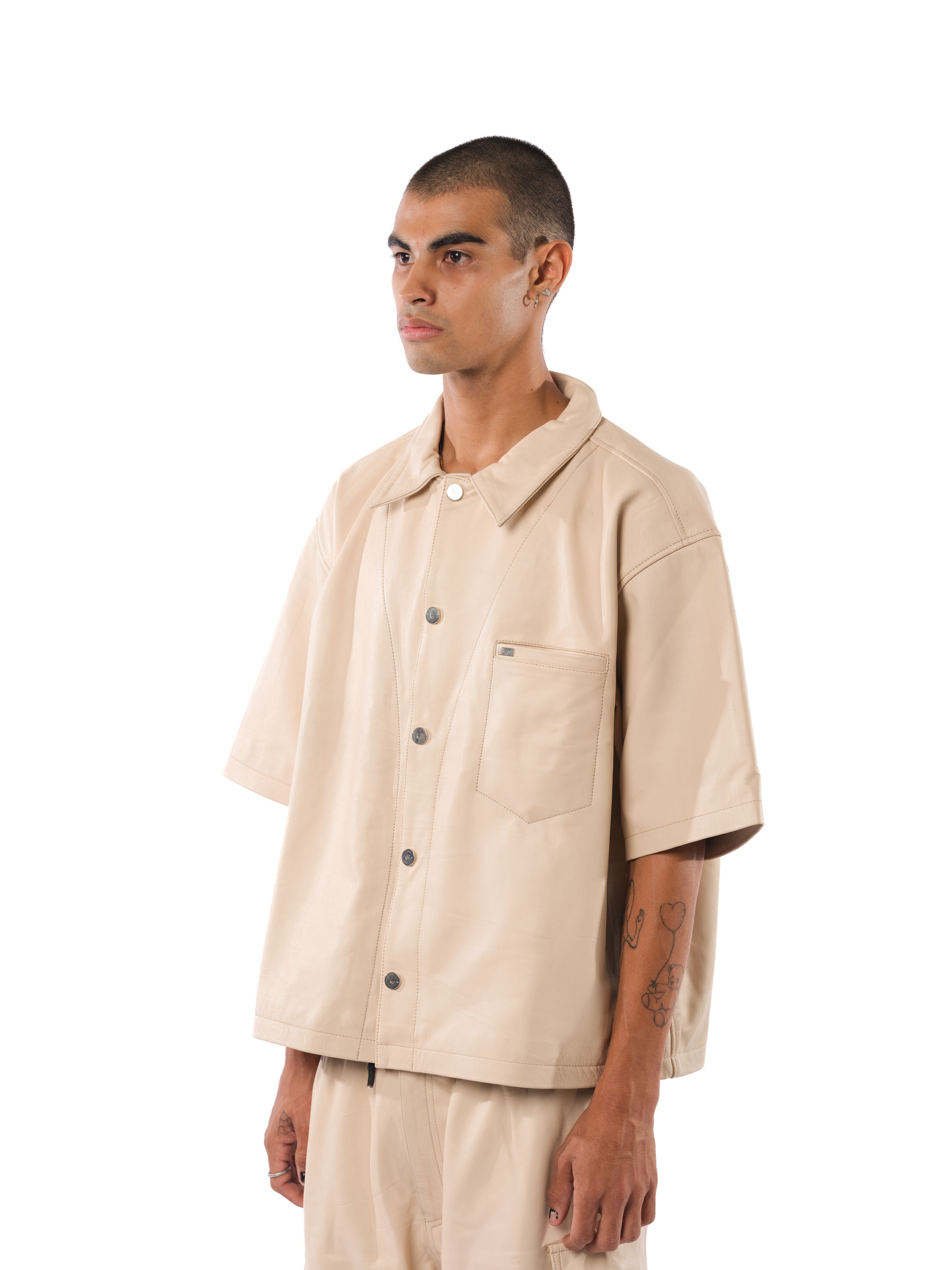 Ford Leather Shirt (Natural) sold by Karl Kani product image thumbnail 4