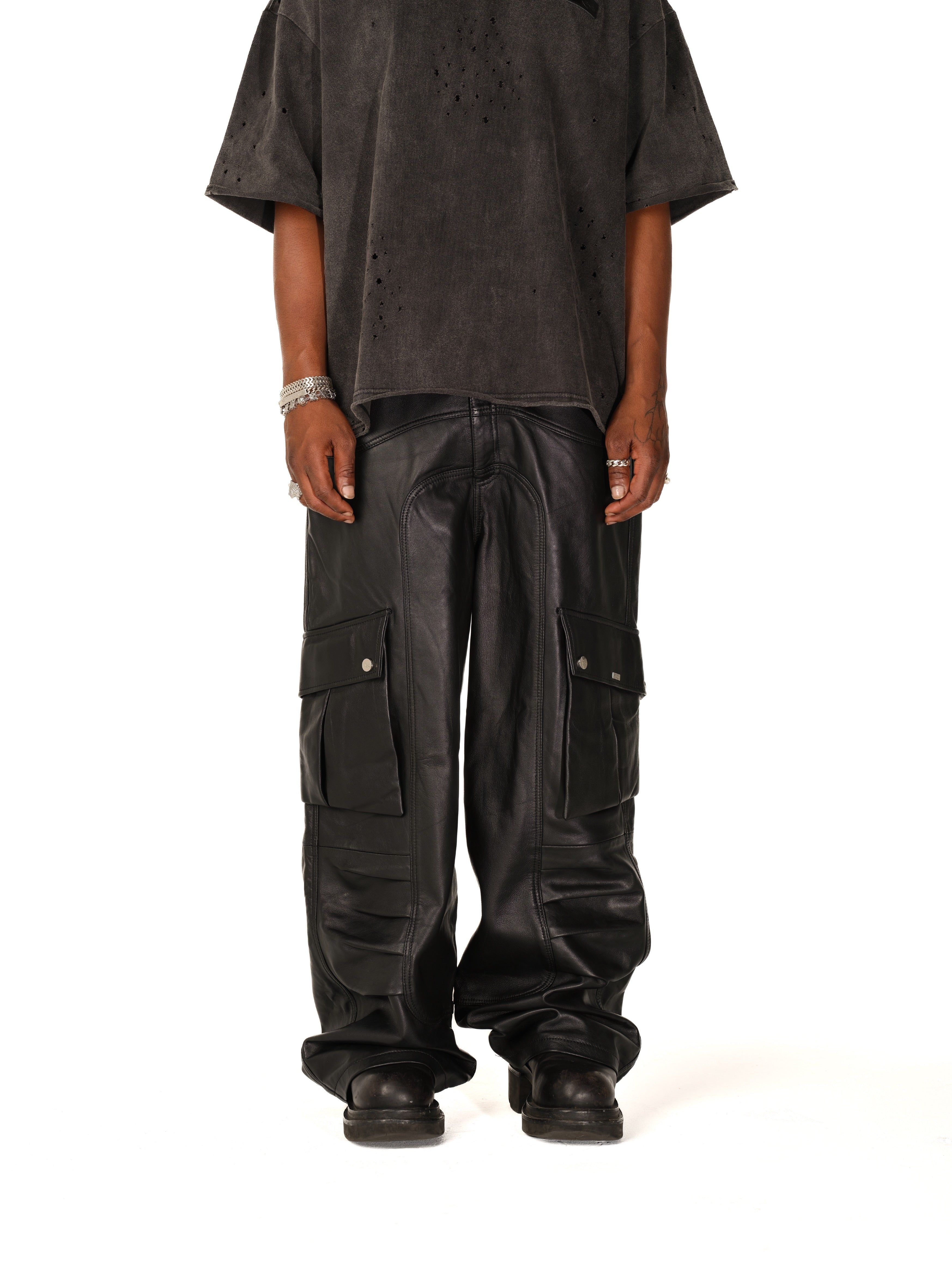 Belmont Cargo Pants (Leather) sold by Karl Kani product image thumbnail 2