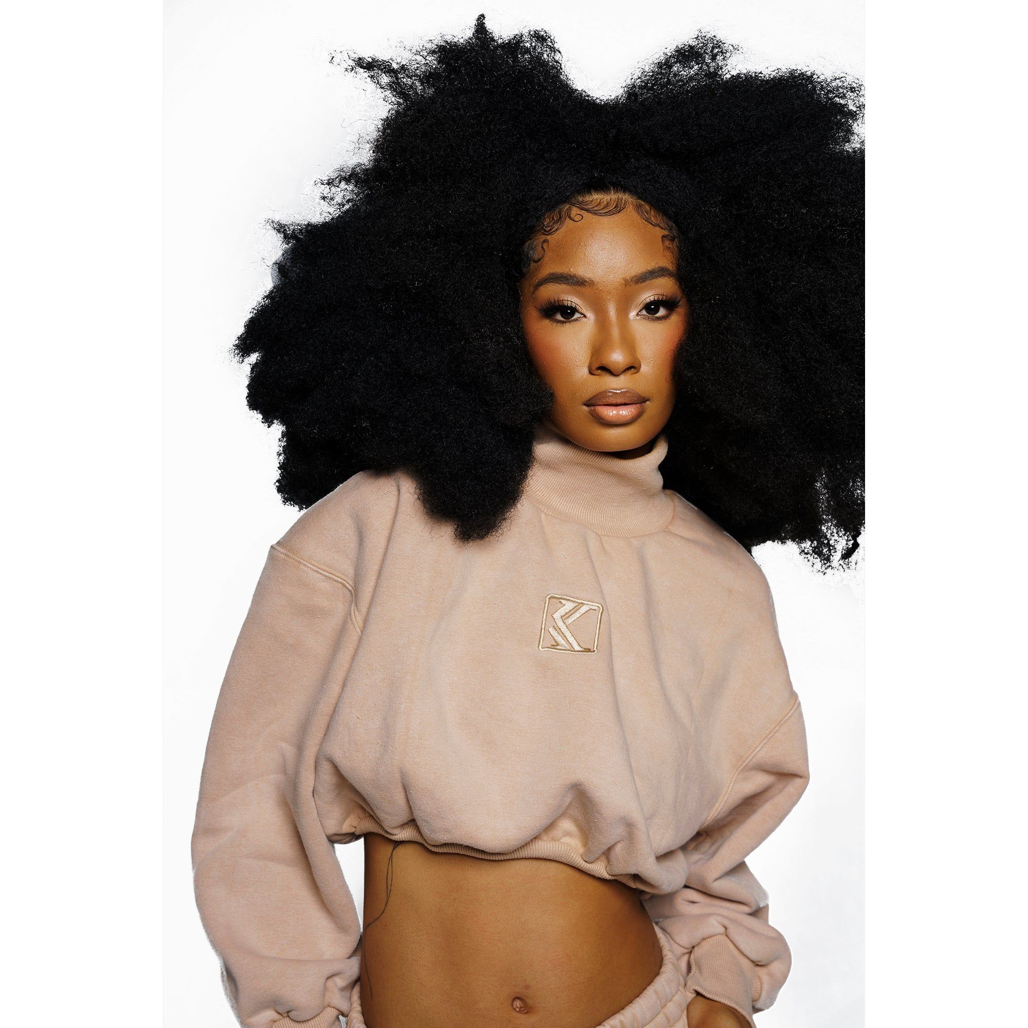 Deep Mock Neck Top (Nude) sold by Karl Kani product image thumbnail 3