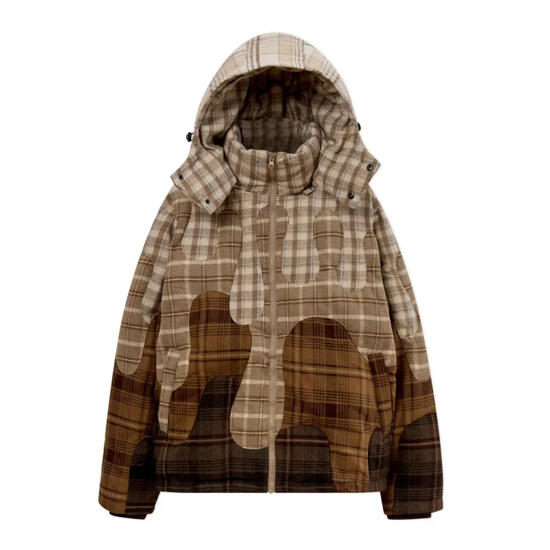 Neapolitan Flannel Puffer Jacket[Browns] sold by KidSuper Studios