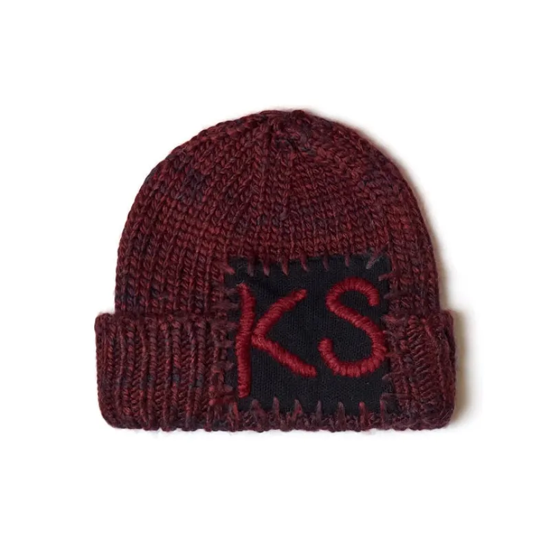 KS Patched Beanie [Red Navy] made by KidSuper Studios