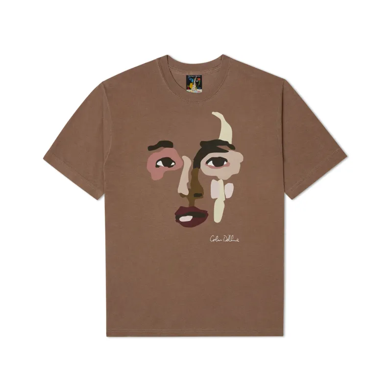 Shaped Face Tee [Espresso] sold by KidSuper Studios