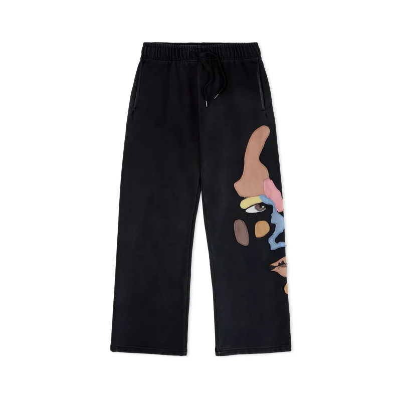 Side Eye Face Sweats [Black] made by KidSuper Studios