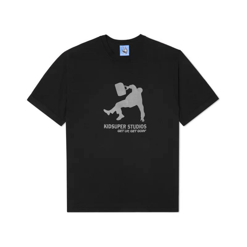 Get up, Get Goin' Tee [Black] sold by KidSuper Studios