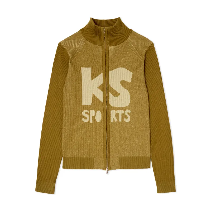 Retro Rib KS Sports Zip Up [Yellow] made by KidSuper Studios